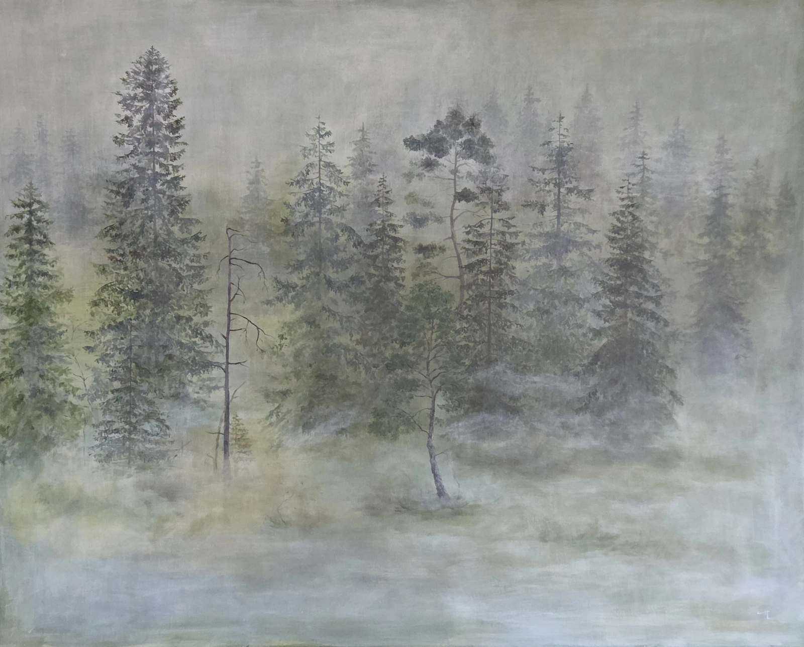 Akrylmålning Drömmens skog av Catharina Holmberg