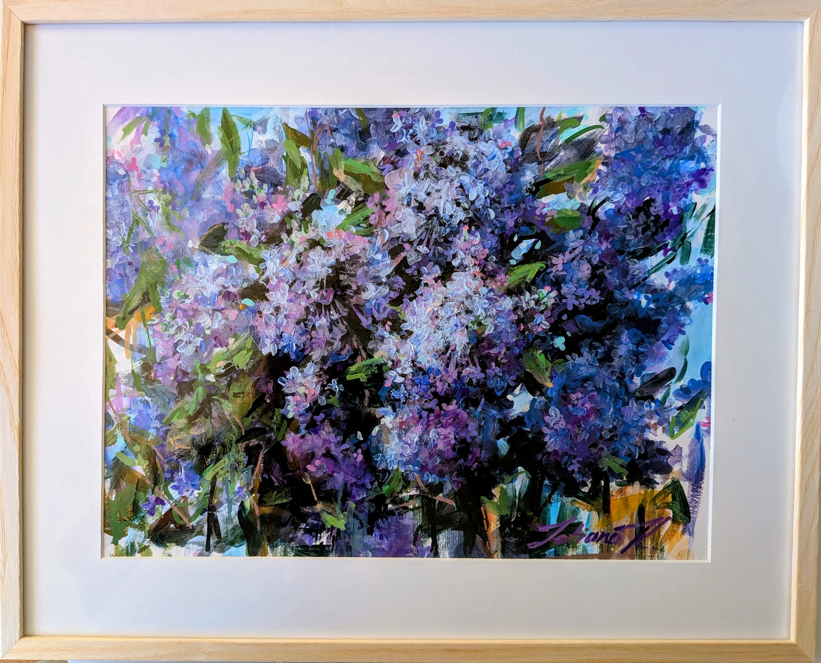 Akrylmålning Lilac season av Tetiana Kozhushko