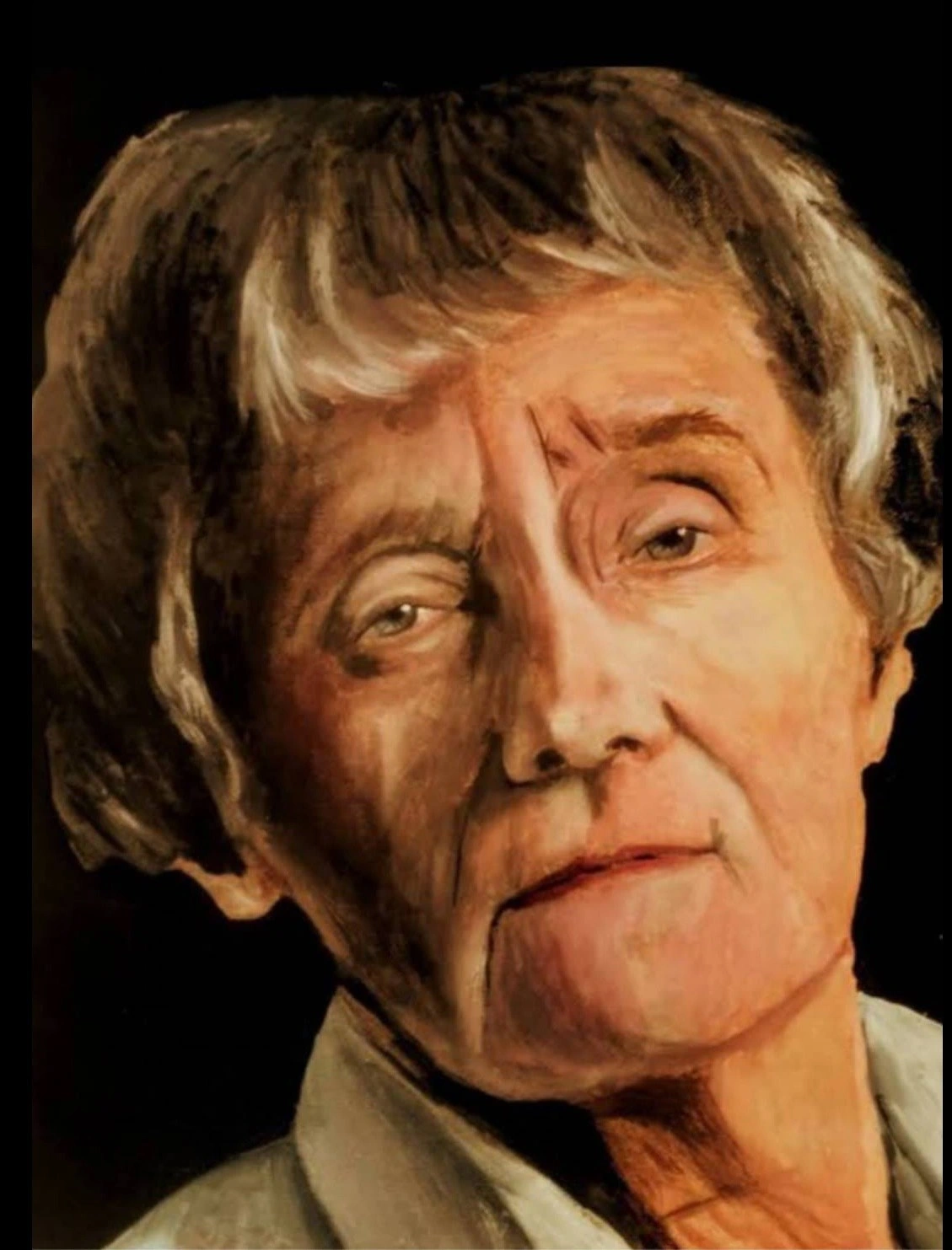 Oljemålning Astrid Lindgren av Johanna Haarlem