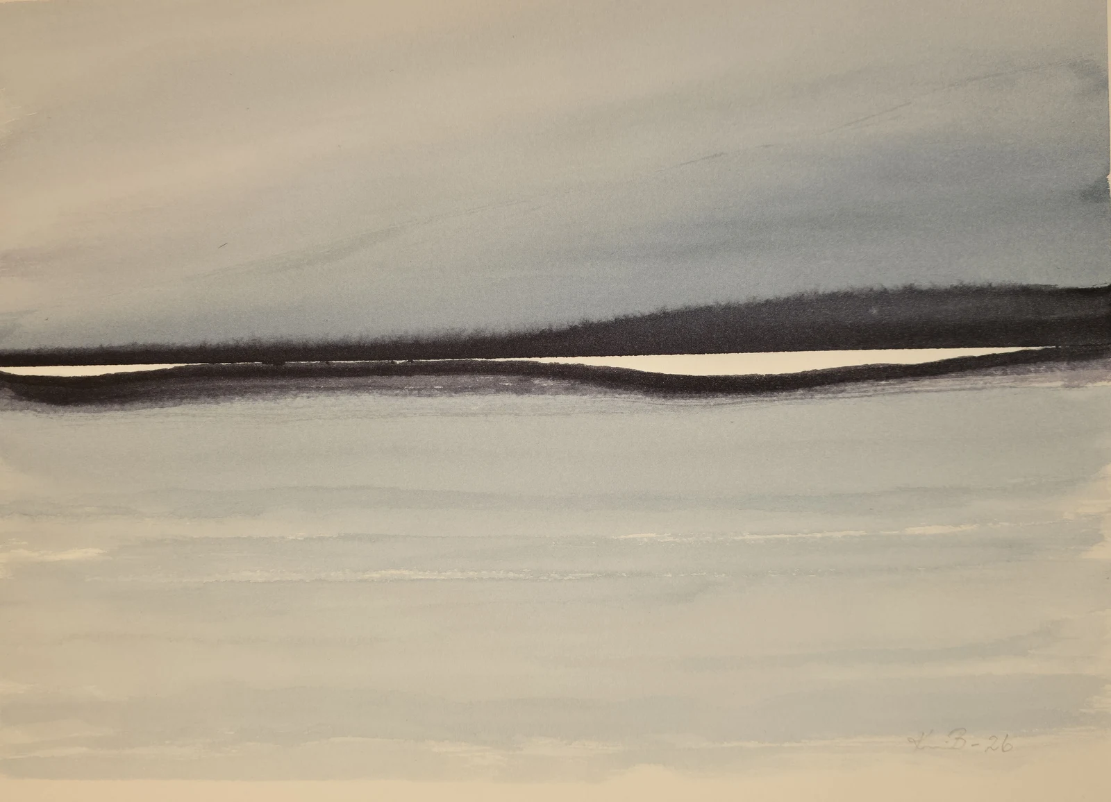 Akvarell Minimalist No II av Krister Björklund