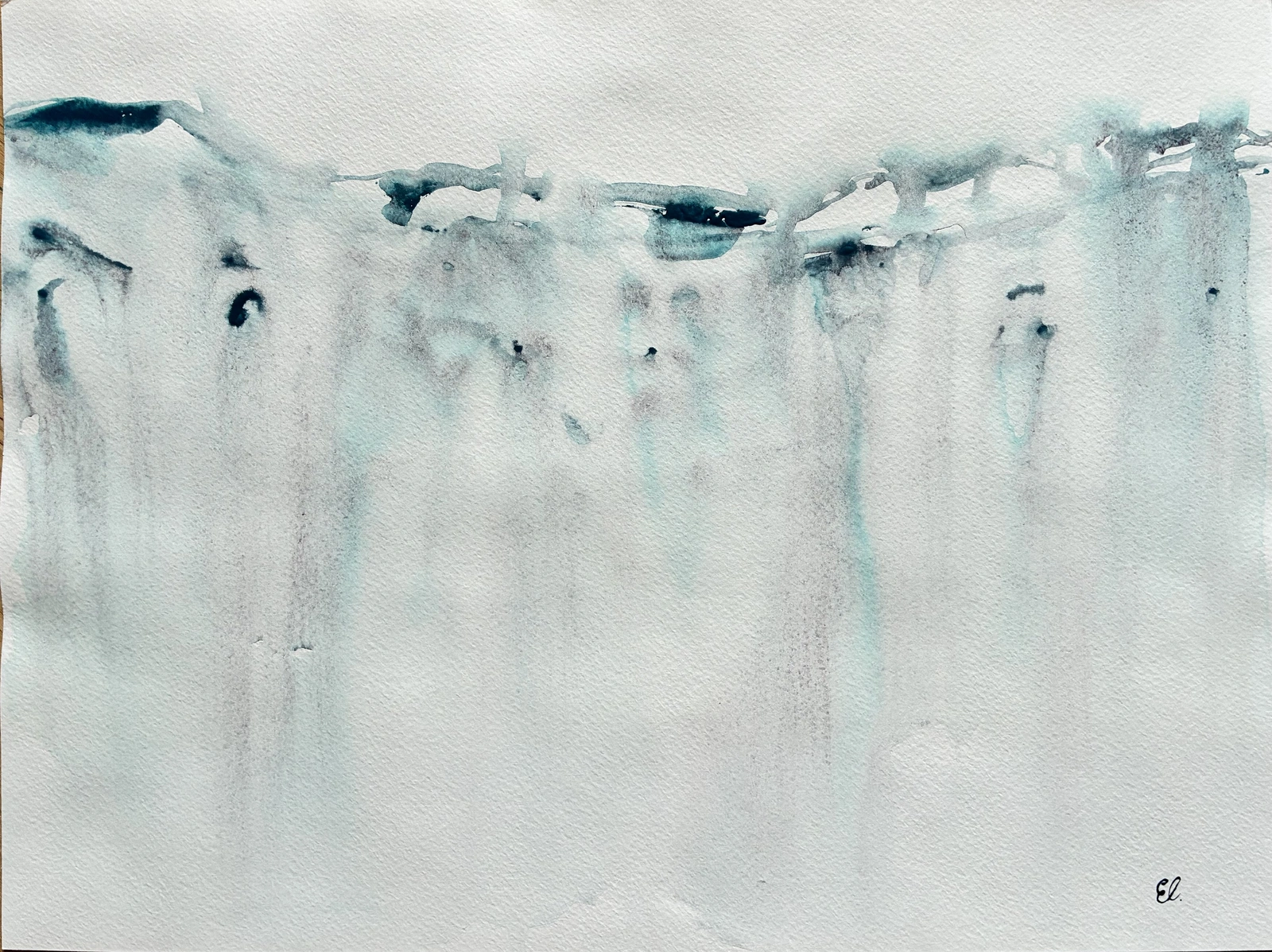 Akvarell Glaciär av Eva Sofia Liljestrand