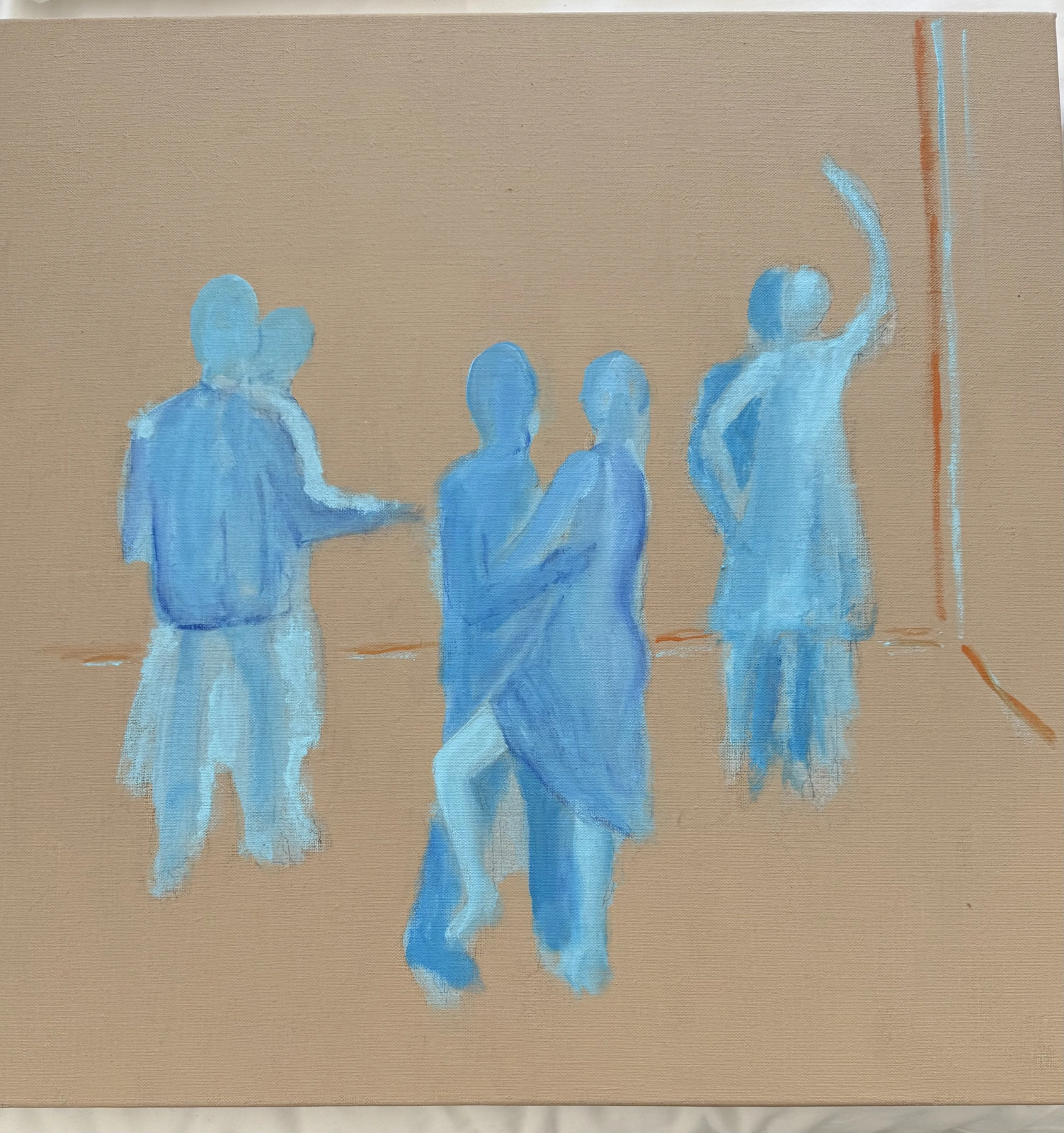 Akrylmålning Blue blues 1 av Mia Brunell Livfors