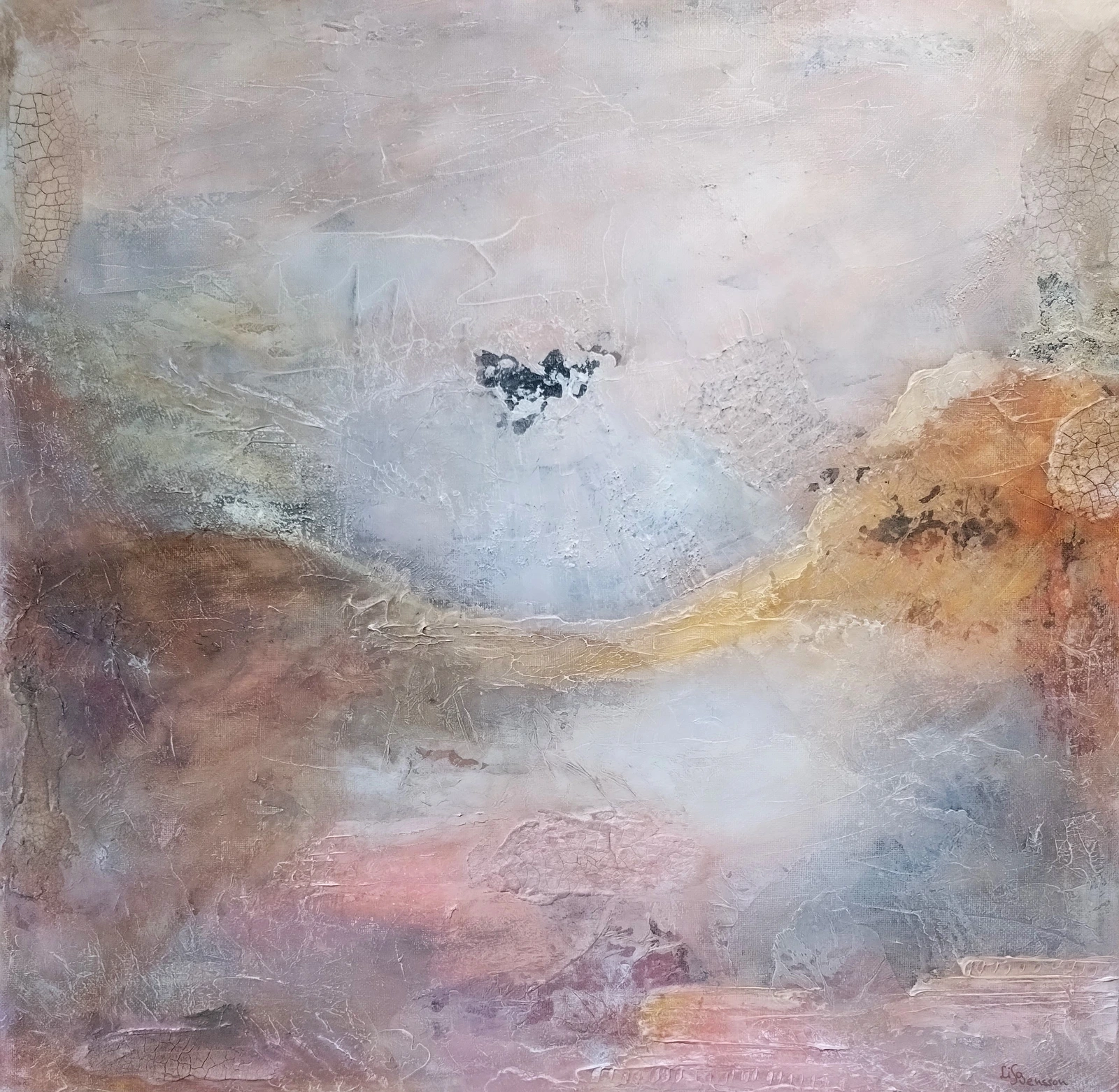 Akrylmålning "Inner landscape" av Lisa Svensson