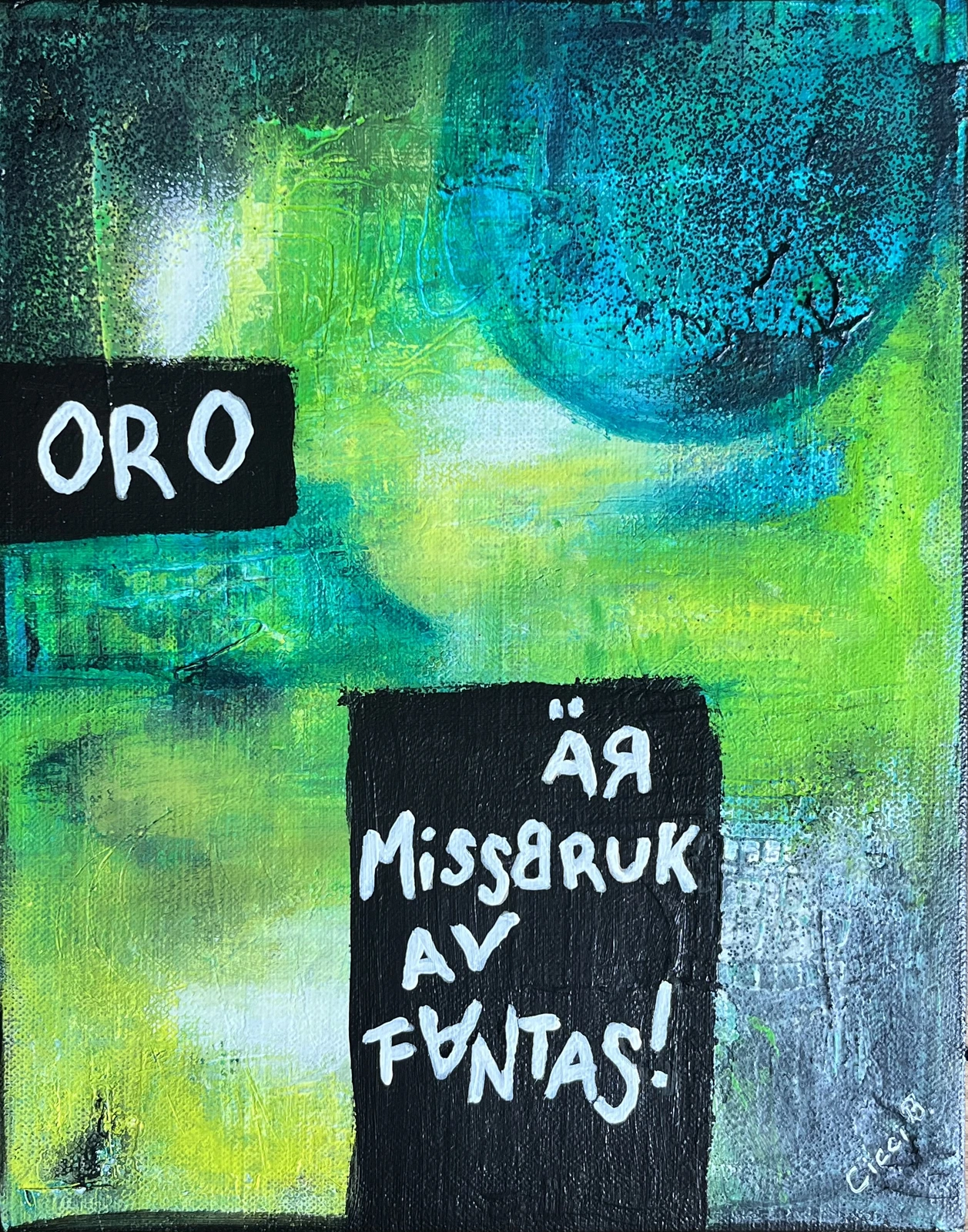 Akrylmålning av Cicci Byström