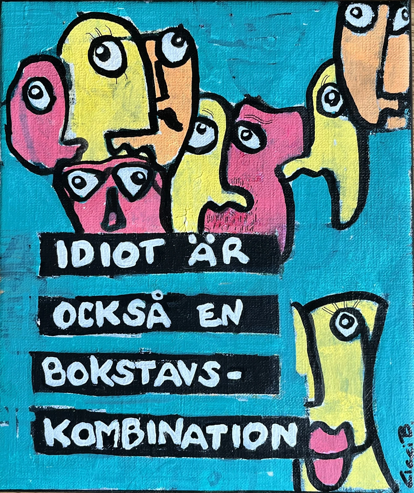 Akrylmålning av Cicci Byström