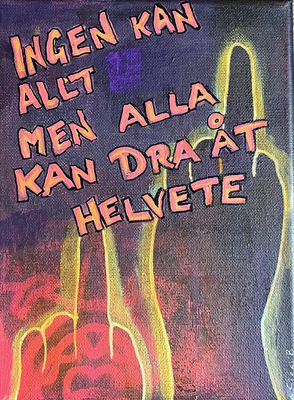 Akrylmålning av Cicci Byström