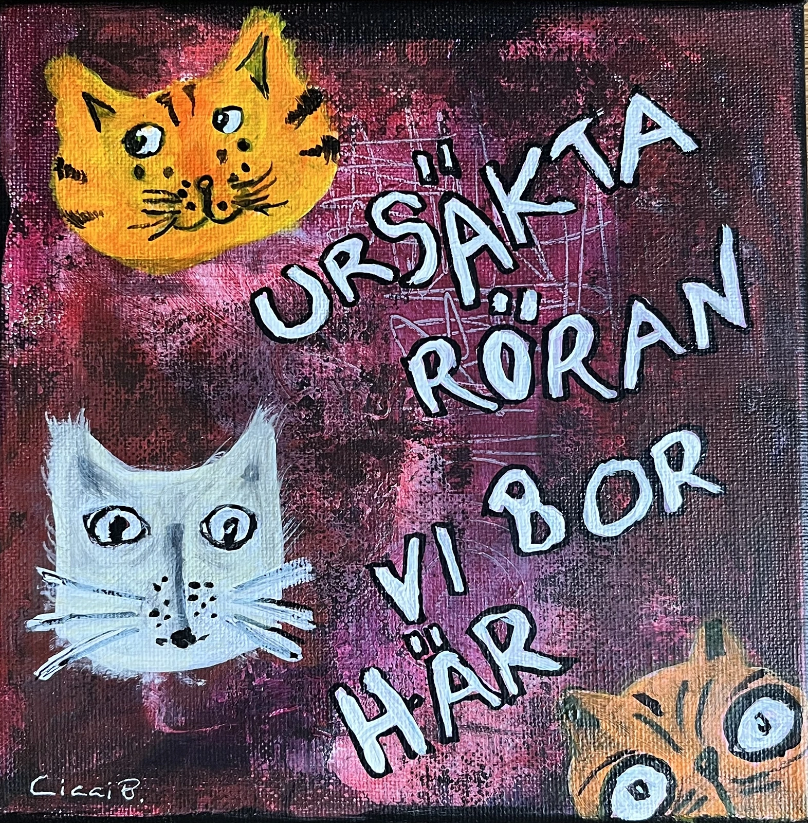 Akrylmålning av Cicci Byström