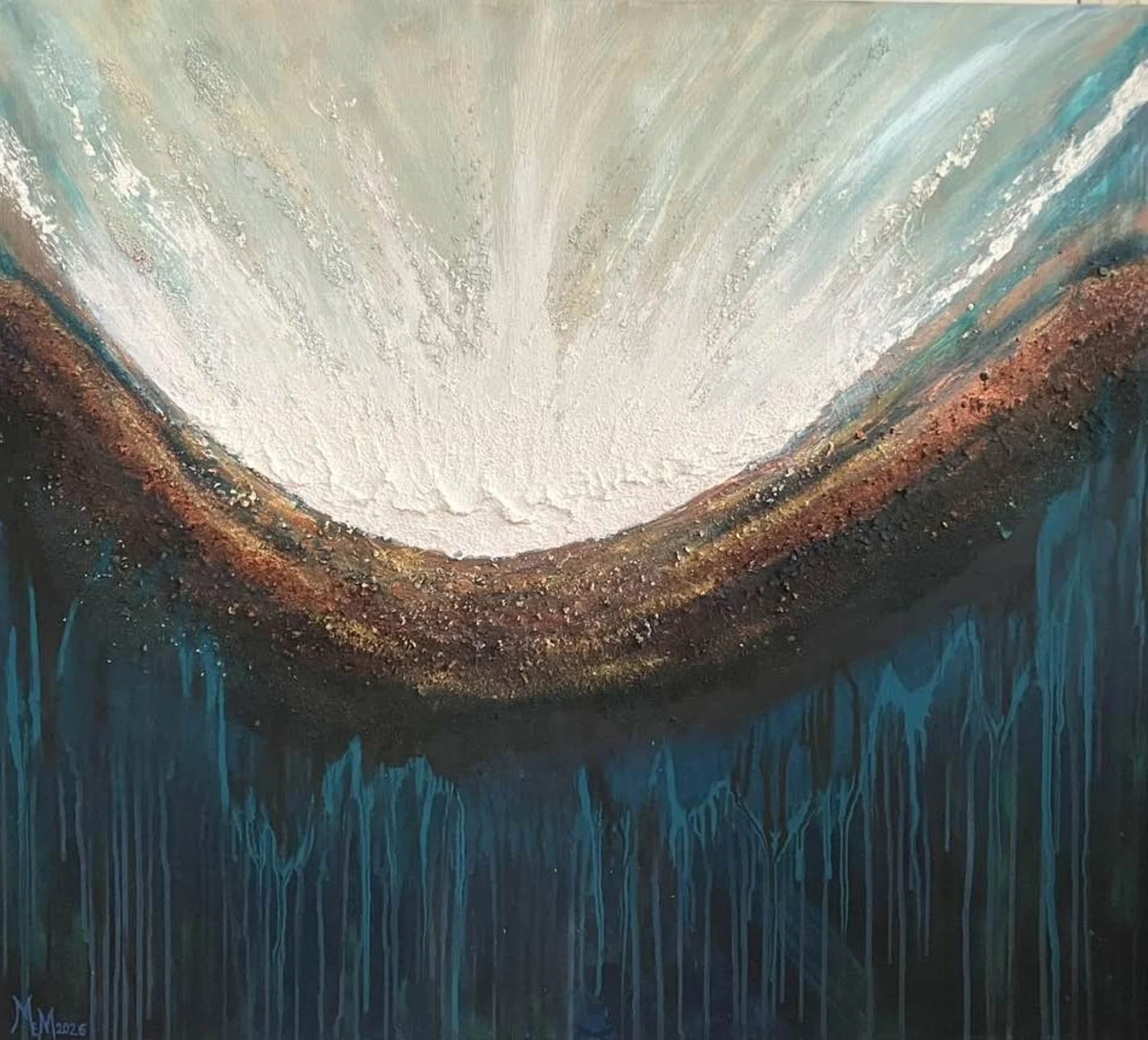 Akrylmålning Beyond the blue av Marilyn Miller