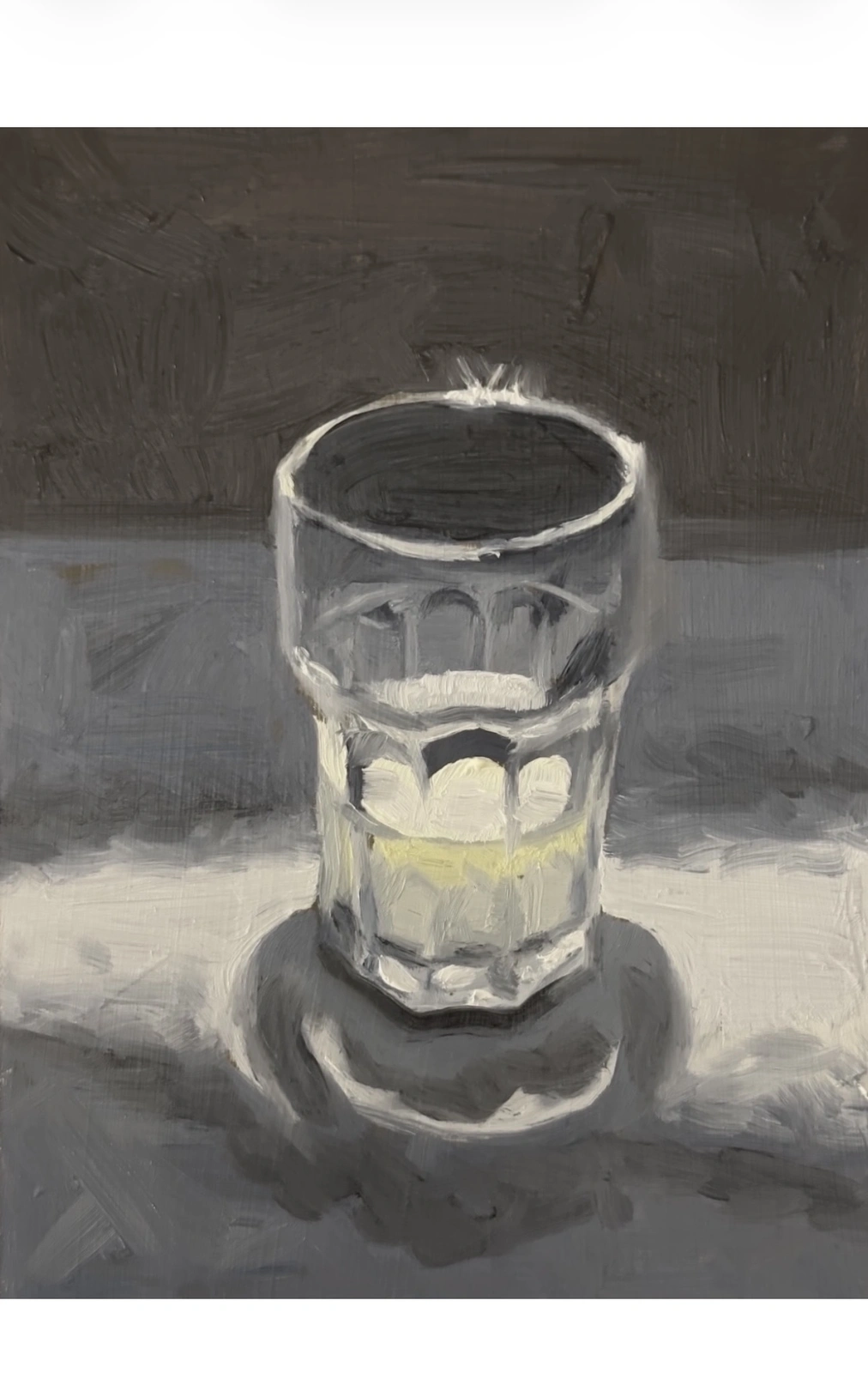 Oljemålning Ett glas mjölk av Thomas Ekdahl