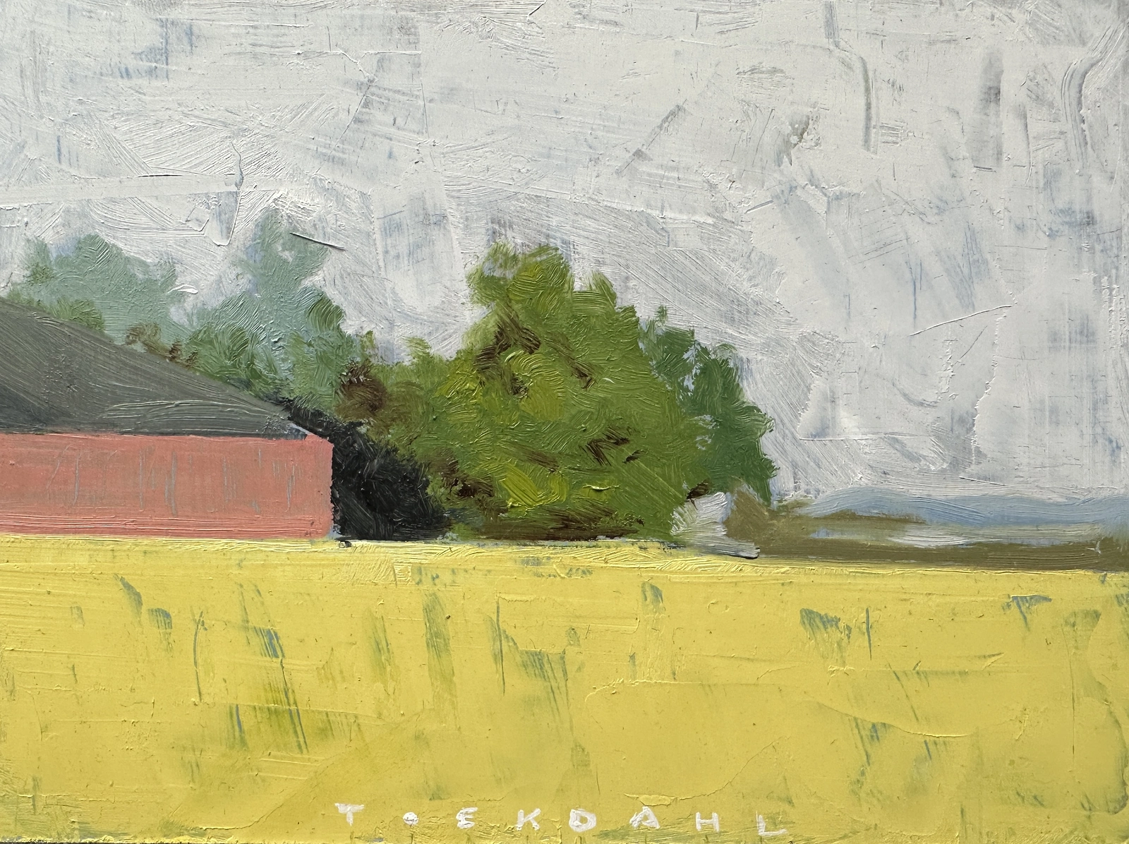 Oljemålning Rapsfält av Thomas Ekdahl