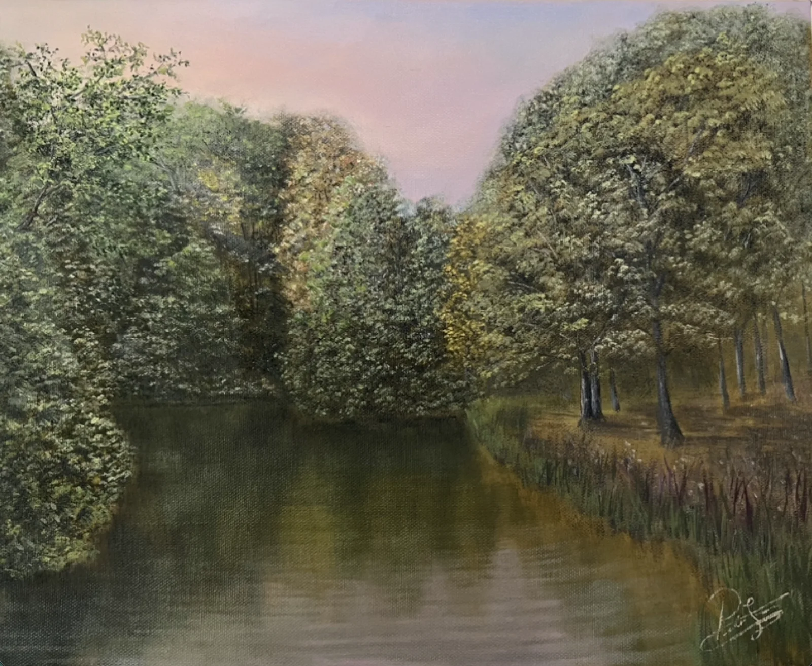 Oljemålning Vallås Naturpark av Peter Levan