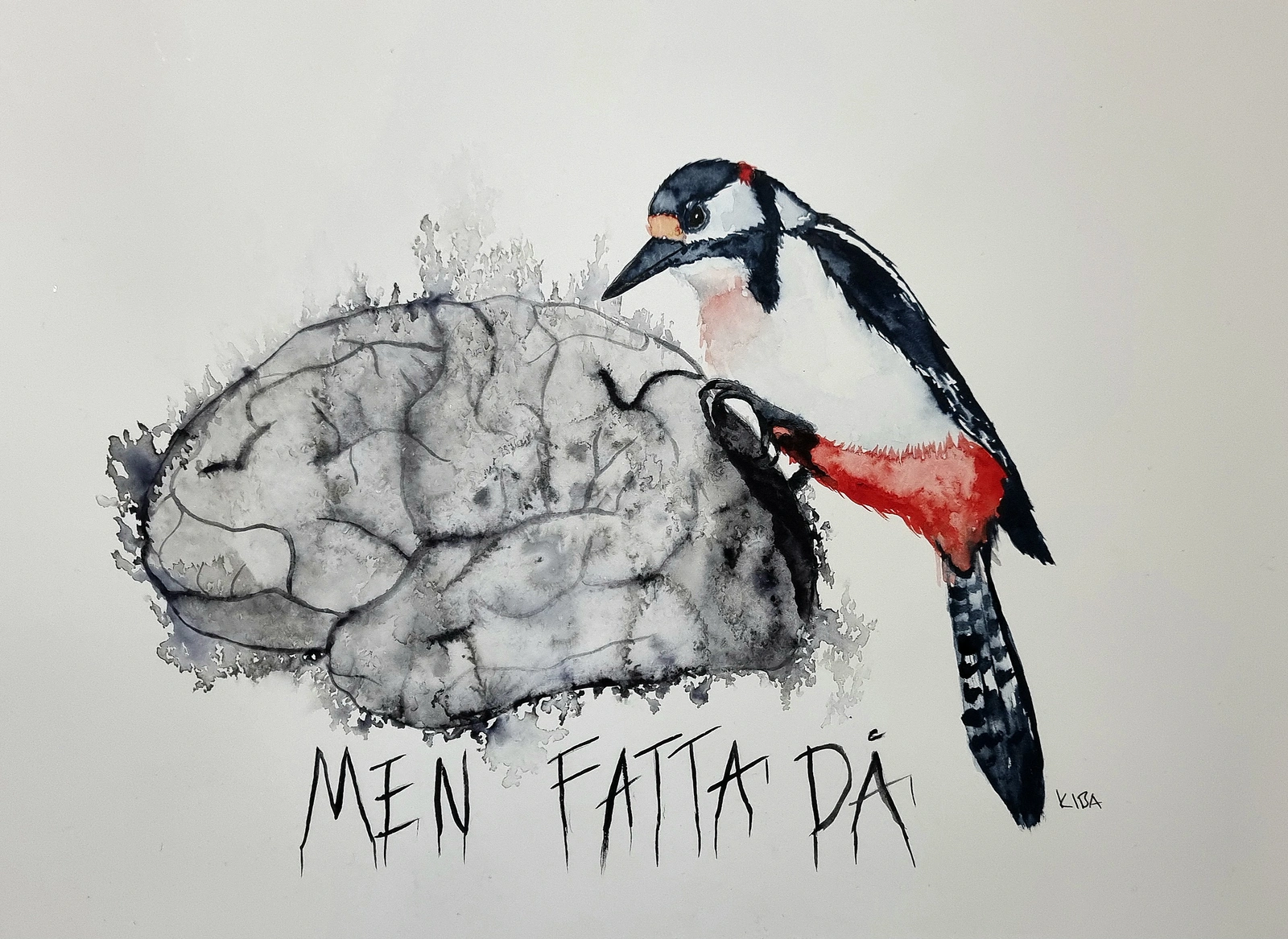 Akvarell Men Fatta Då av Kiba Gustafsson