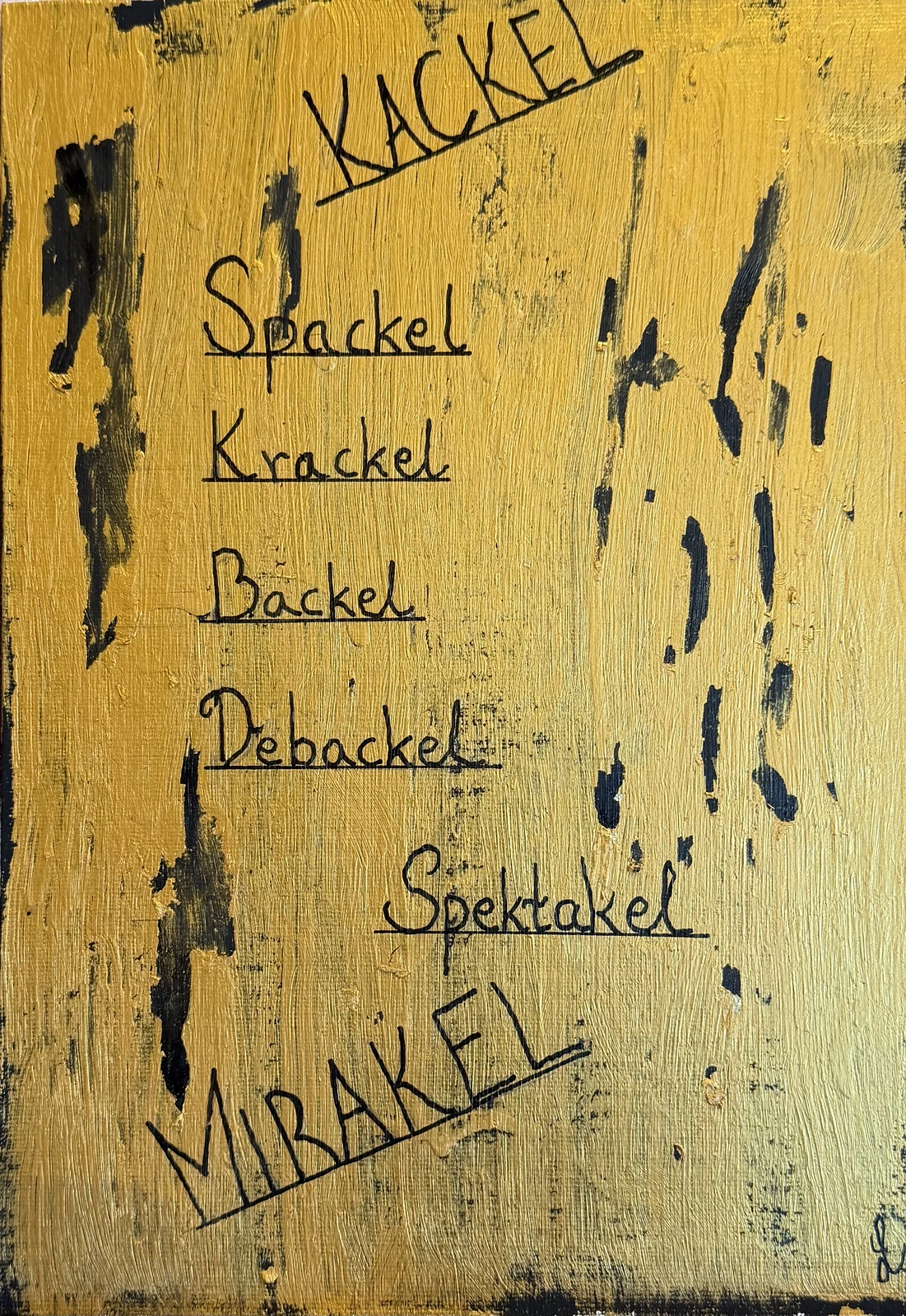 Akrylmålning Backel av Linda Schneider
