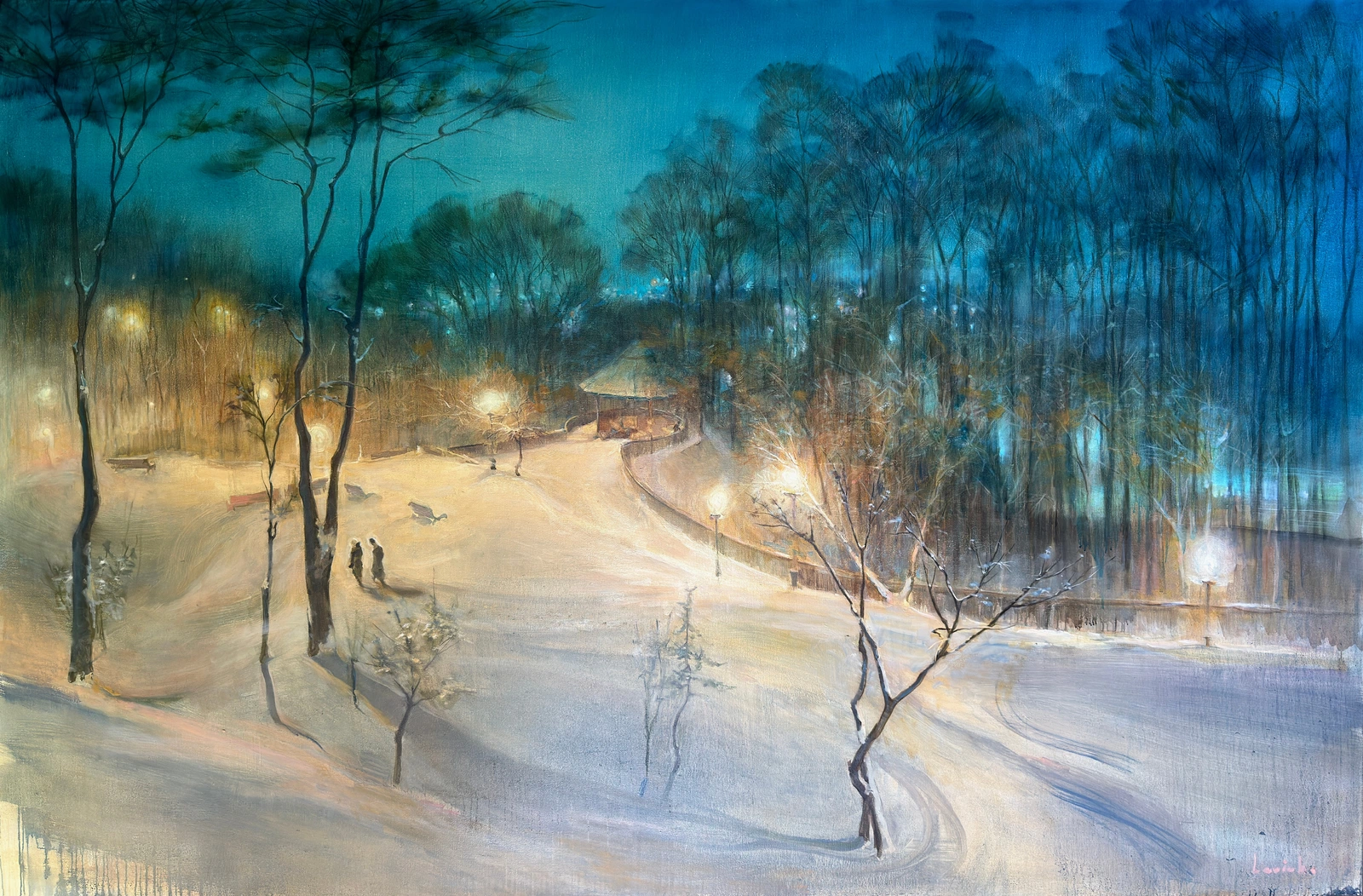 Oljemålning The Night Before Christmas av Alexander Levich