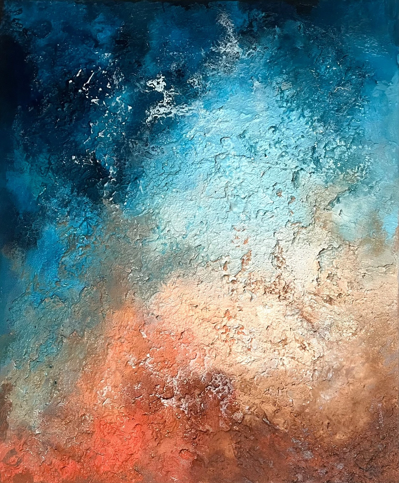 Akrylmålning Cosmic flow av Caitlin Berchy