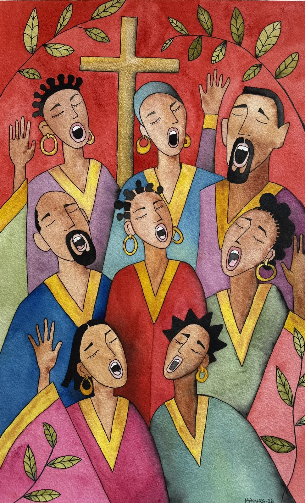 Akvarell Gospel av Katarina Åsberg