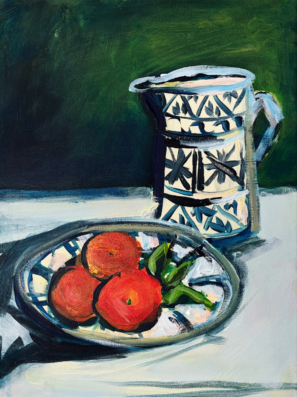Akrylmålning A la cezanne av Elisa Pålsson