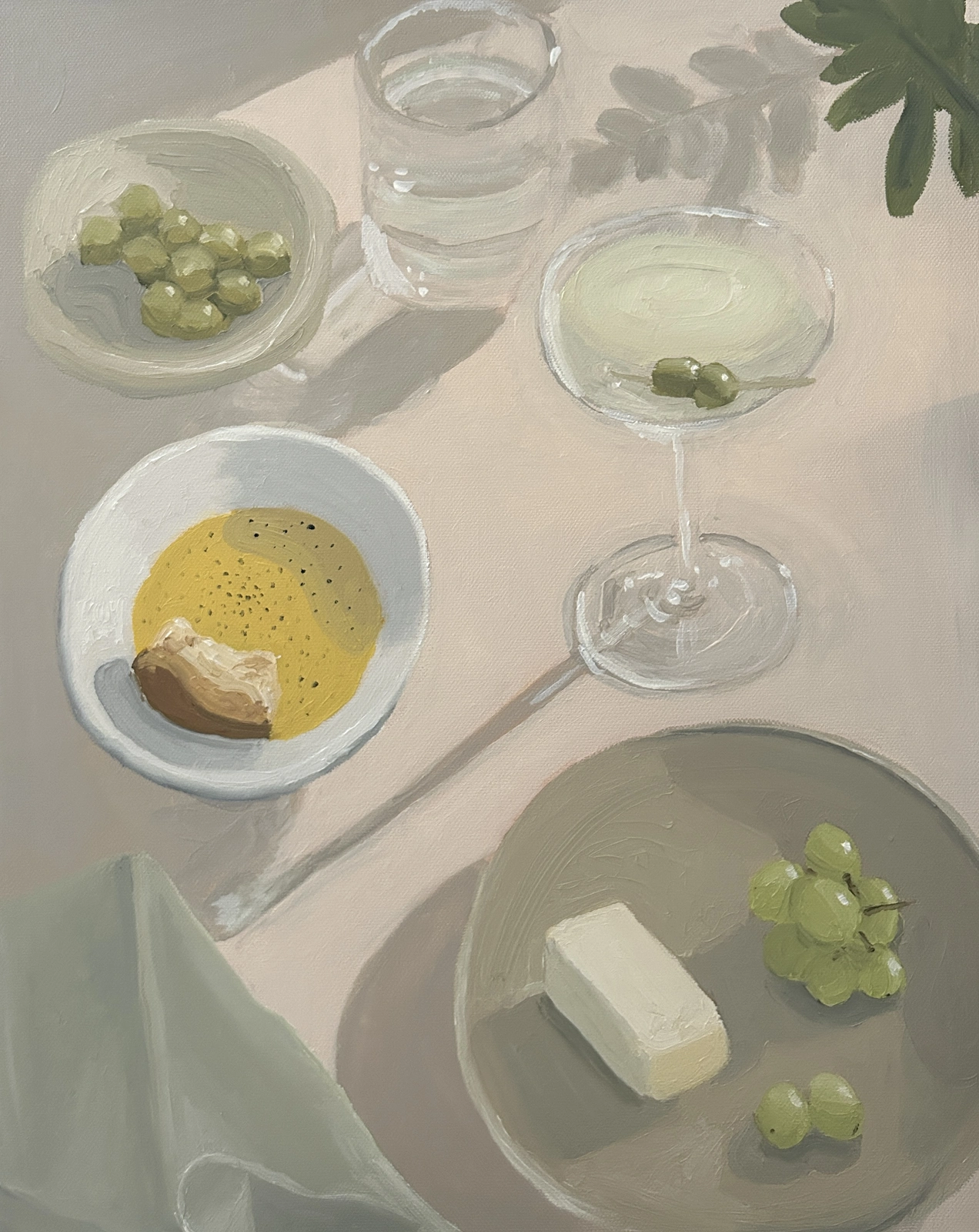 Oljemålning Martini av Sara Johansen
