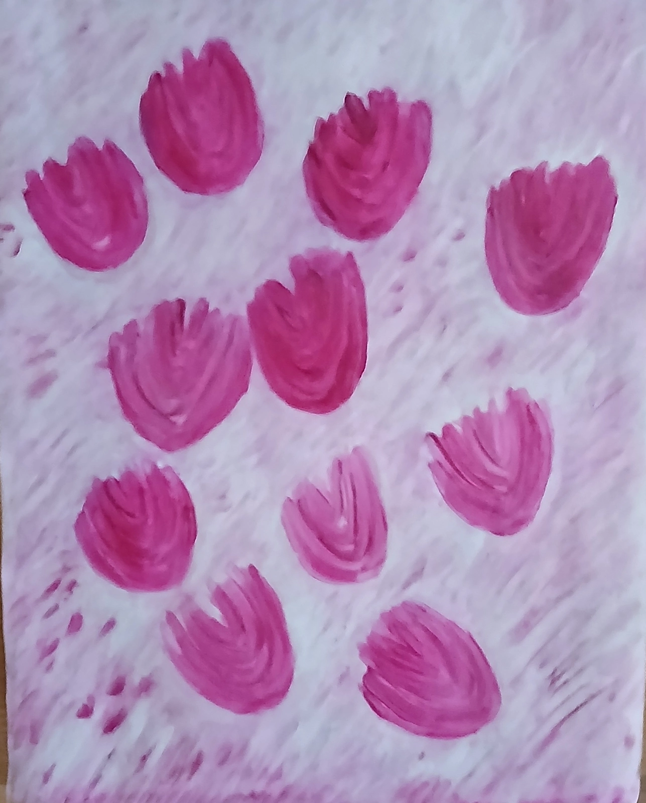 Akrylmålning Mina blomster. av Monica Hamberg