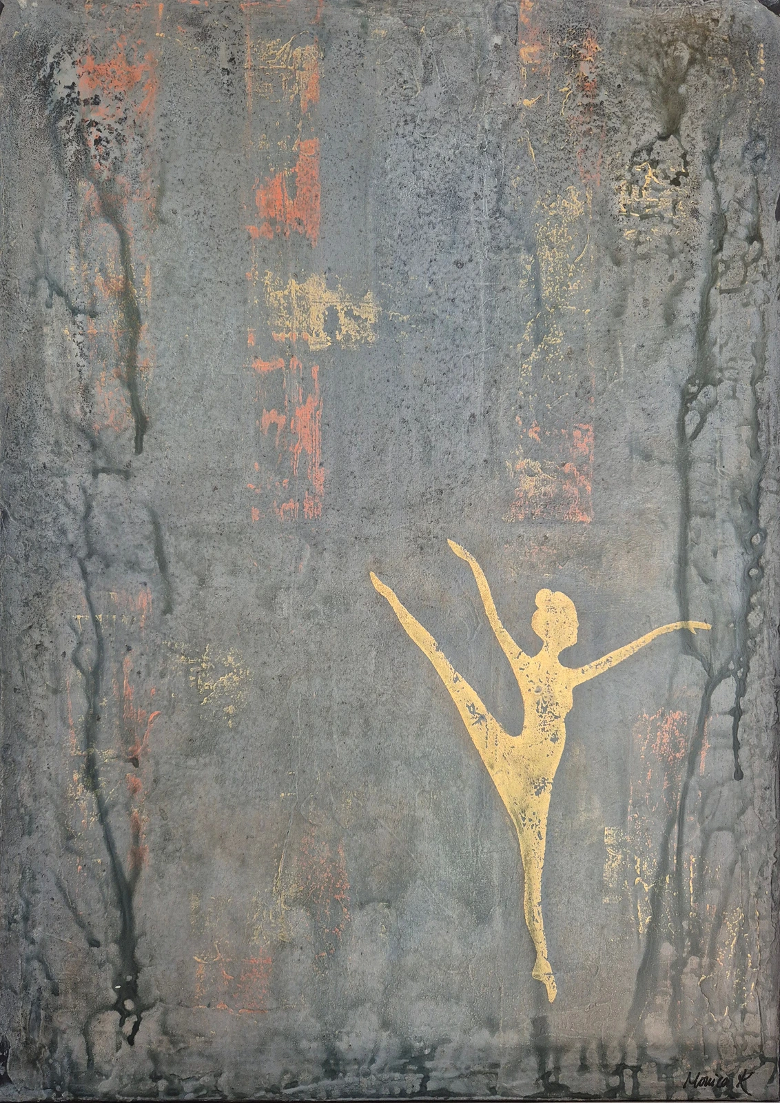 Akrylmålning Ballerina av Monica Kihlström