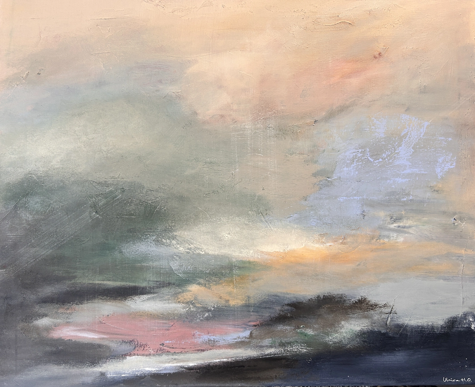 Akrylmålning Landskap utan gränser av Ulrica Halling Olsson_art Stockholm