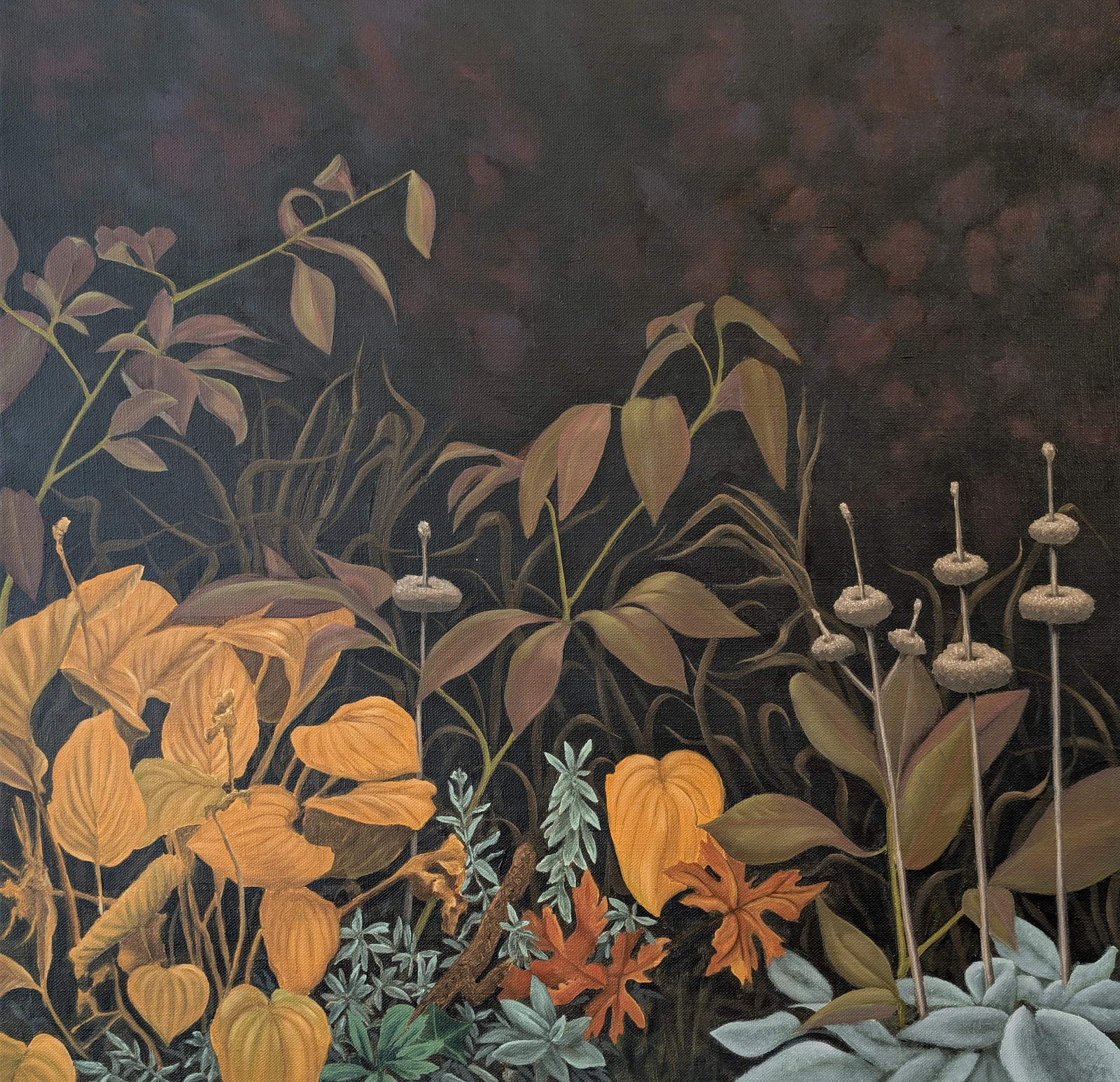 Oljemålning Växa, vila av Liselott Grenblad