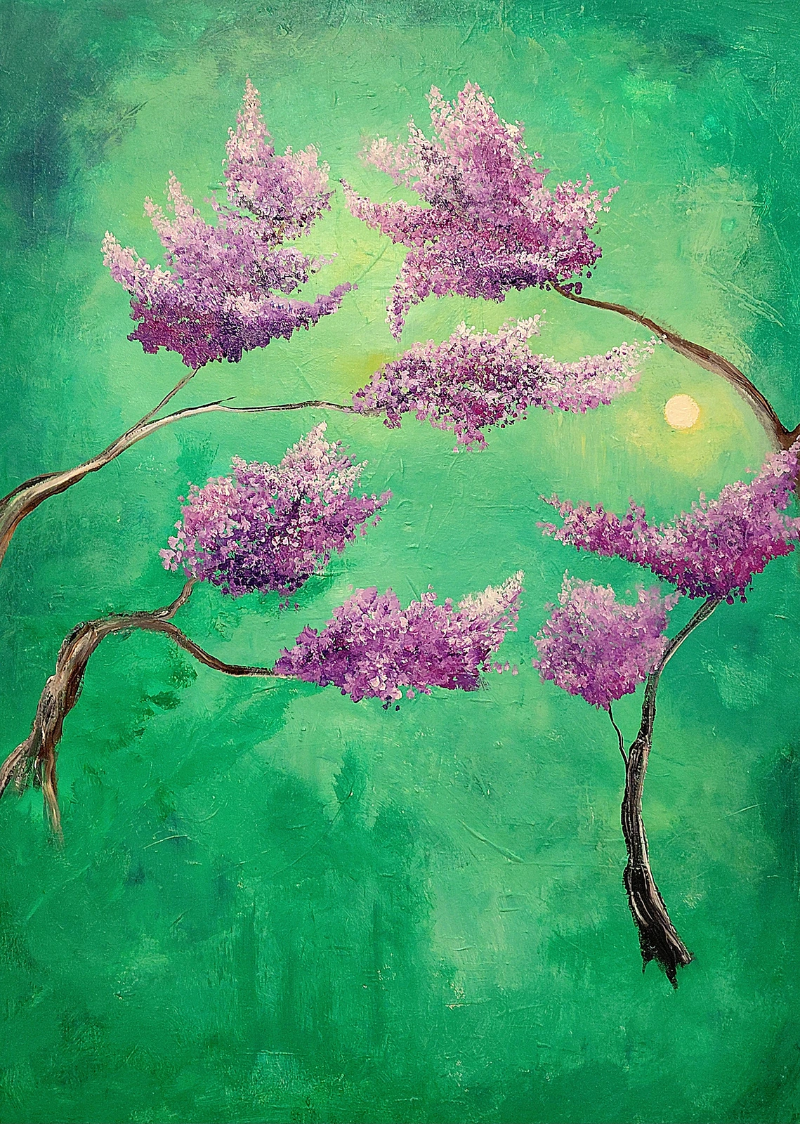 Akrylmålning Botanical moon av Jenny Gravestam