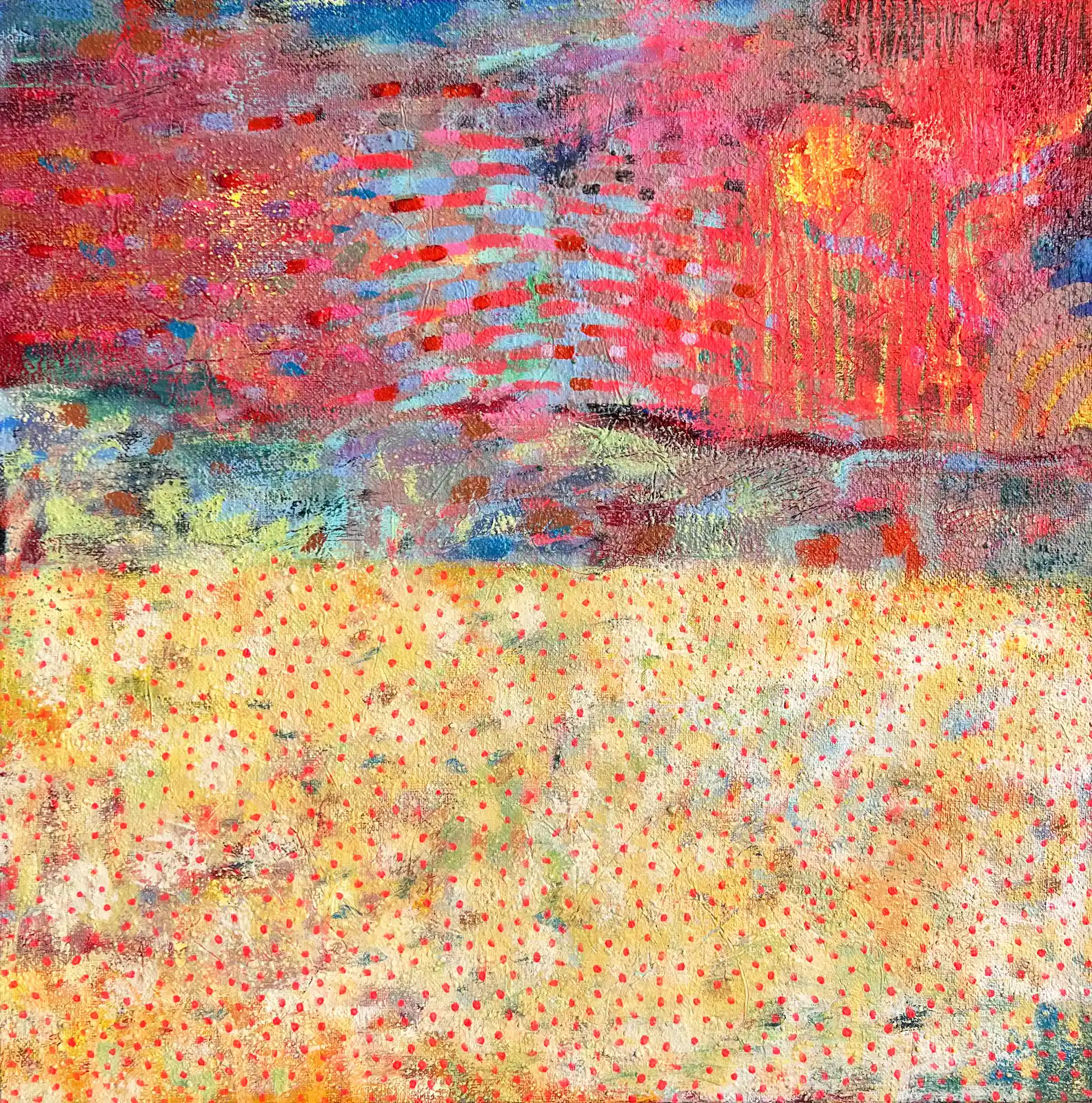 Akrylmålning Landscape II av Adelheid Ottesen