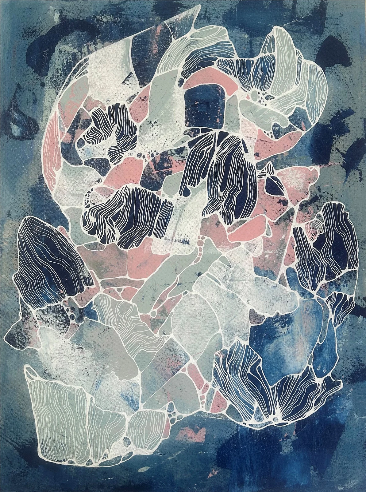 Akrylmålning Whispering Waves av Annie Wikner