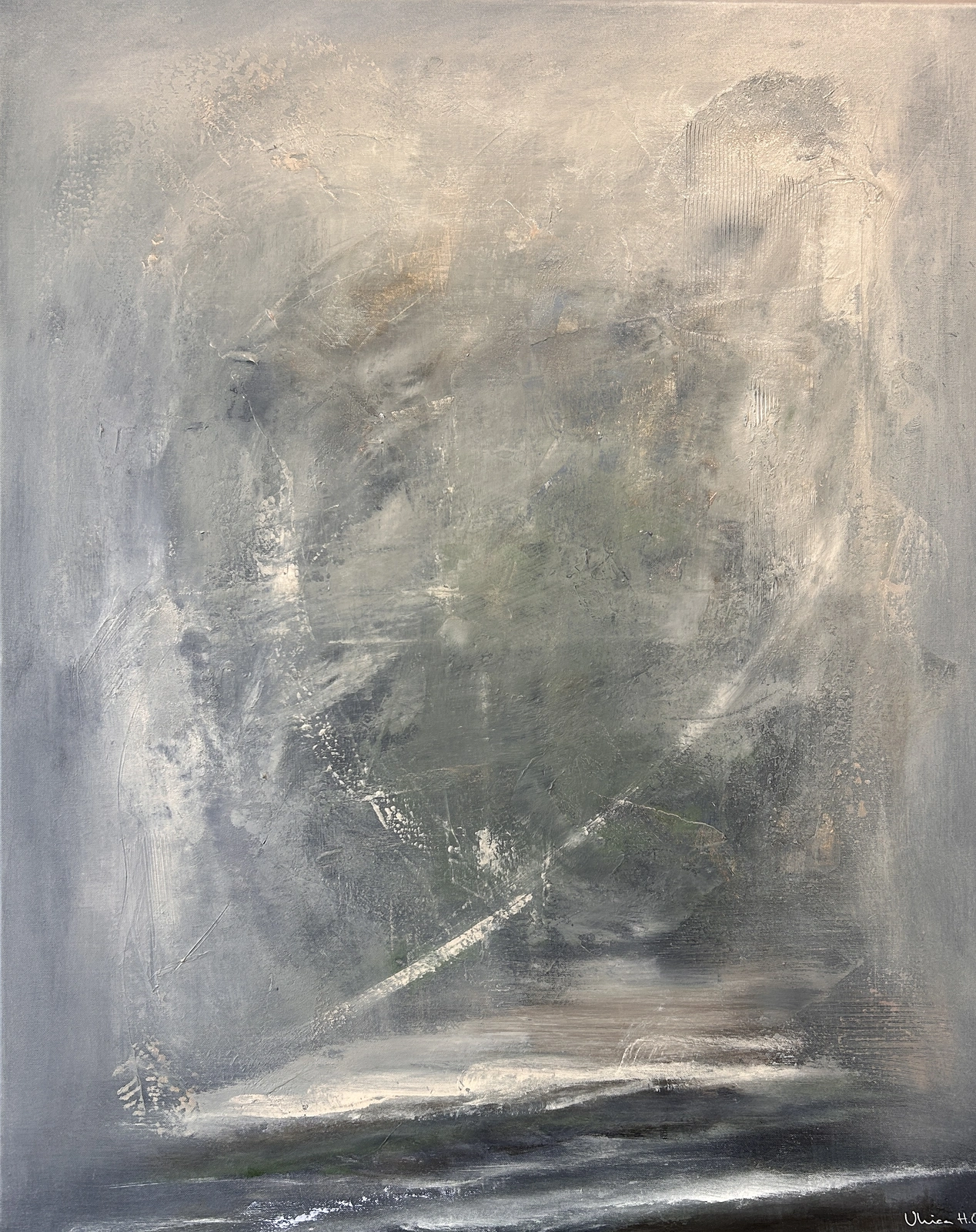Akrylmålning Vila i blått av Ulrica Halling Olsson_art Stockholm