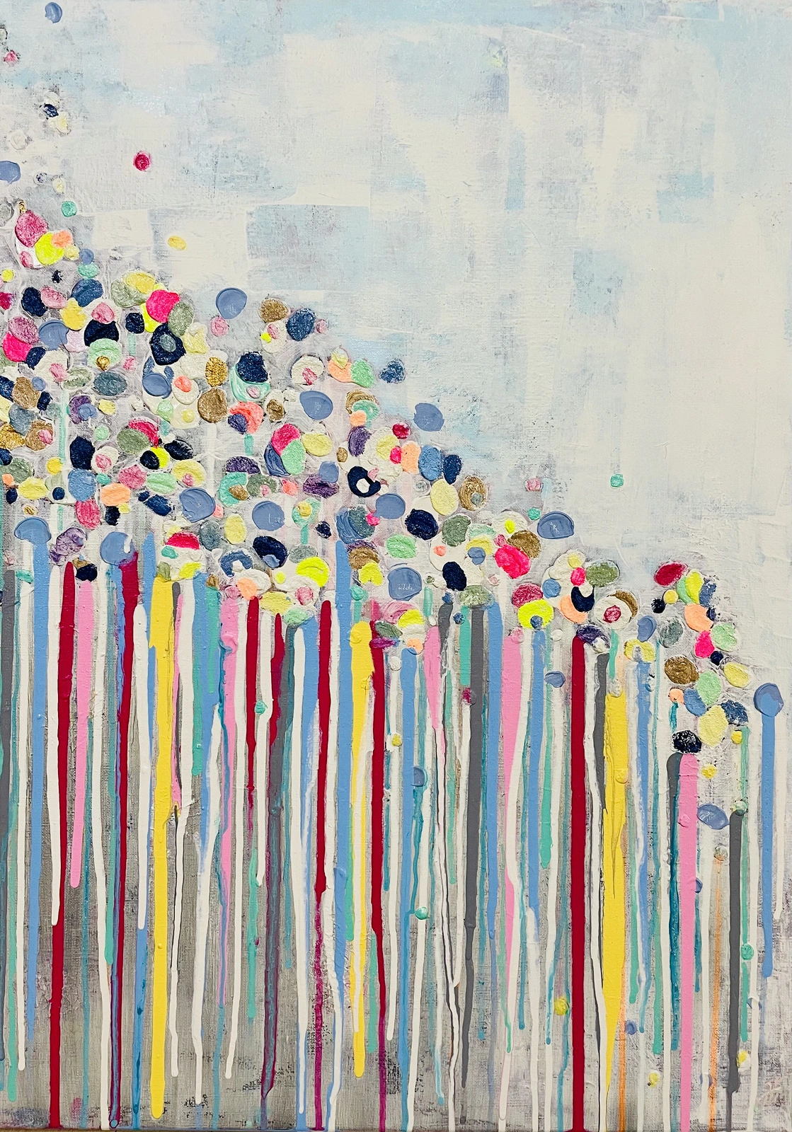 Akrylmålning Pastel Melt (The Loss) av Judit Hedelius
