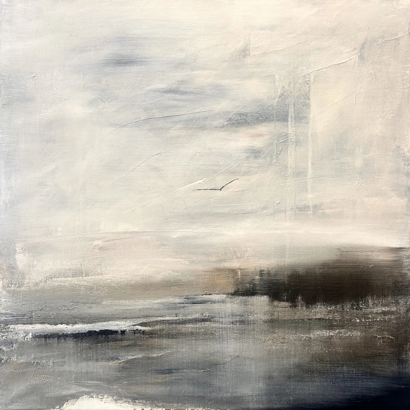 Akrylmålning Stilla morgon av Ulrica Halling Olsson_art Stockholm