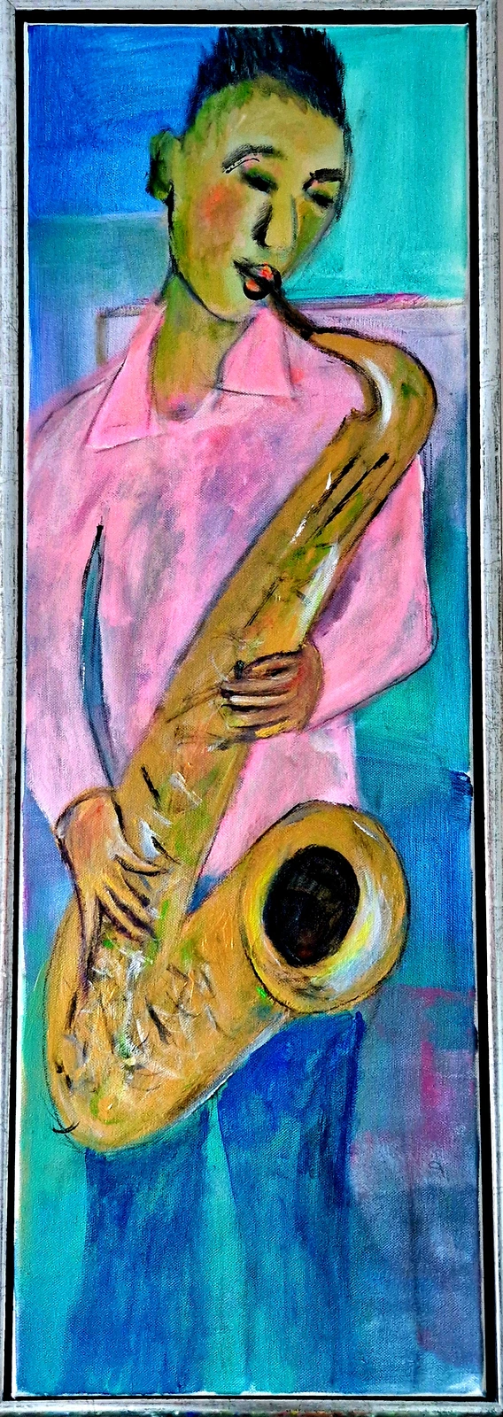 Akrylmålning Jazzit av Birgitta Jonsson Bijon Art