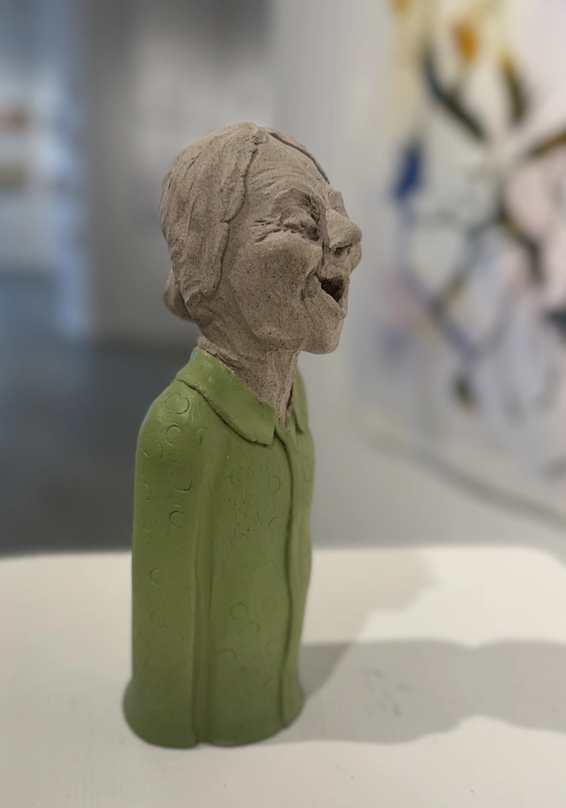 Skulptur Toner av kristall - kvinna i grönt av Helene Engström  Akvareller