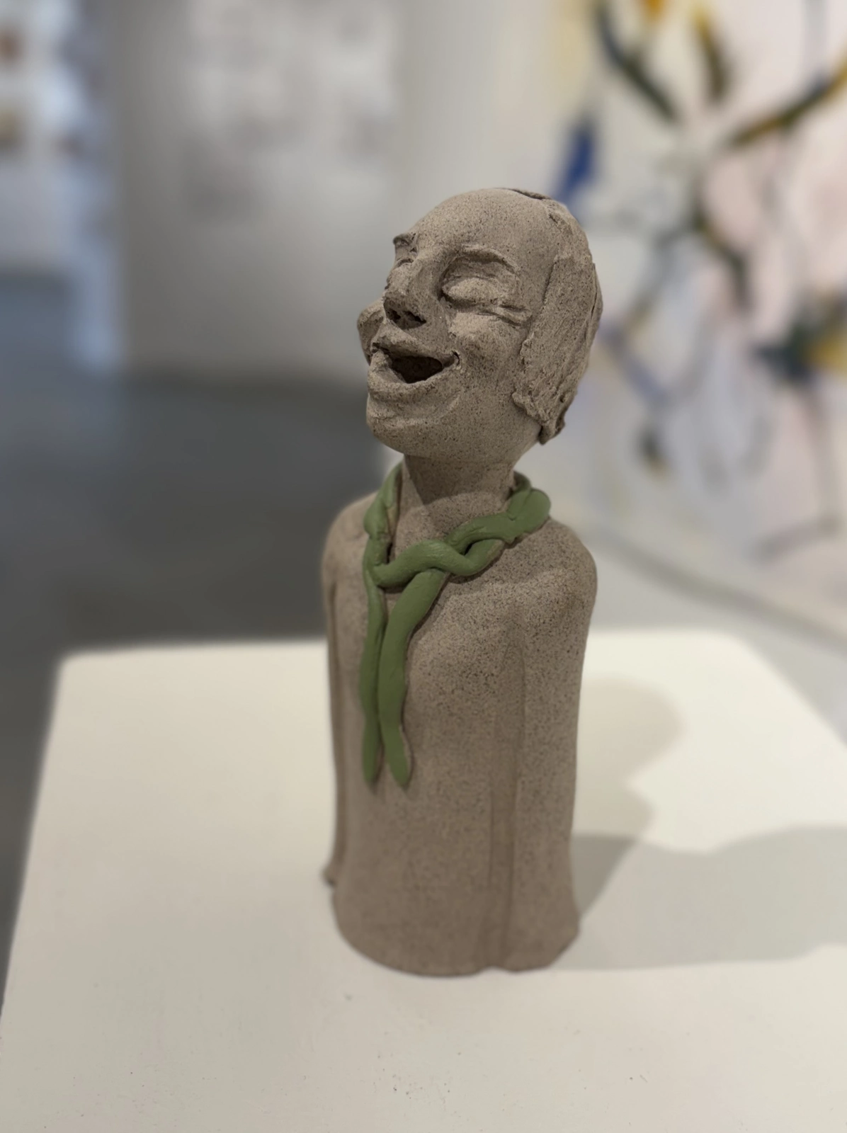 Skulptur Toner av kristall - kvinna i grönt av Helene Engström  Akvareller