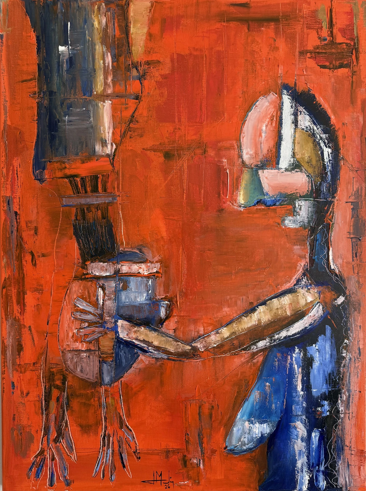 Oljemålning Wherefore II av Joao Medina