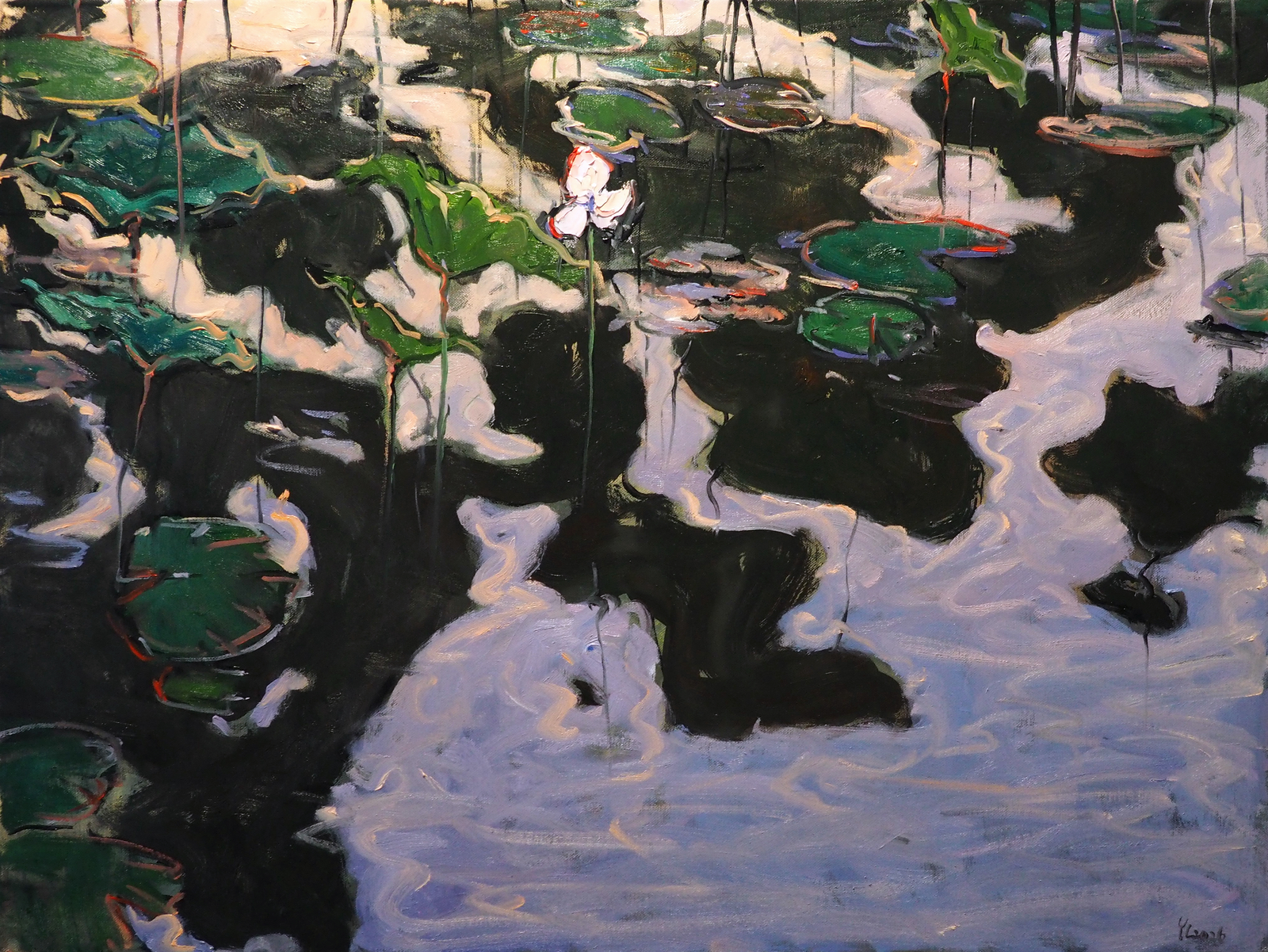 Oljemålning Lotus blad av Yuanyuan Liu