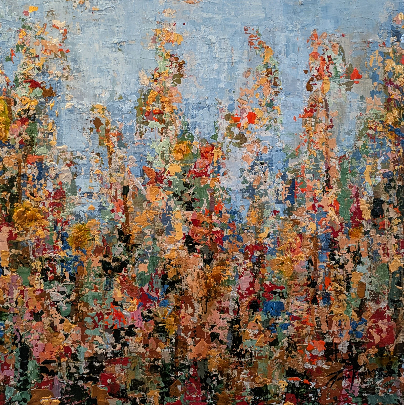 Akrylmålning Spring Explosion av Paula Rindborg