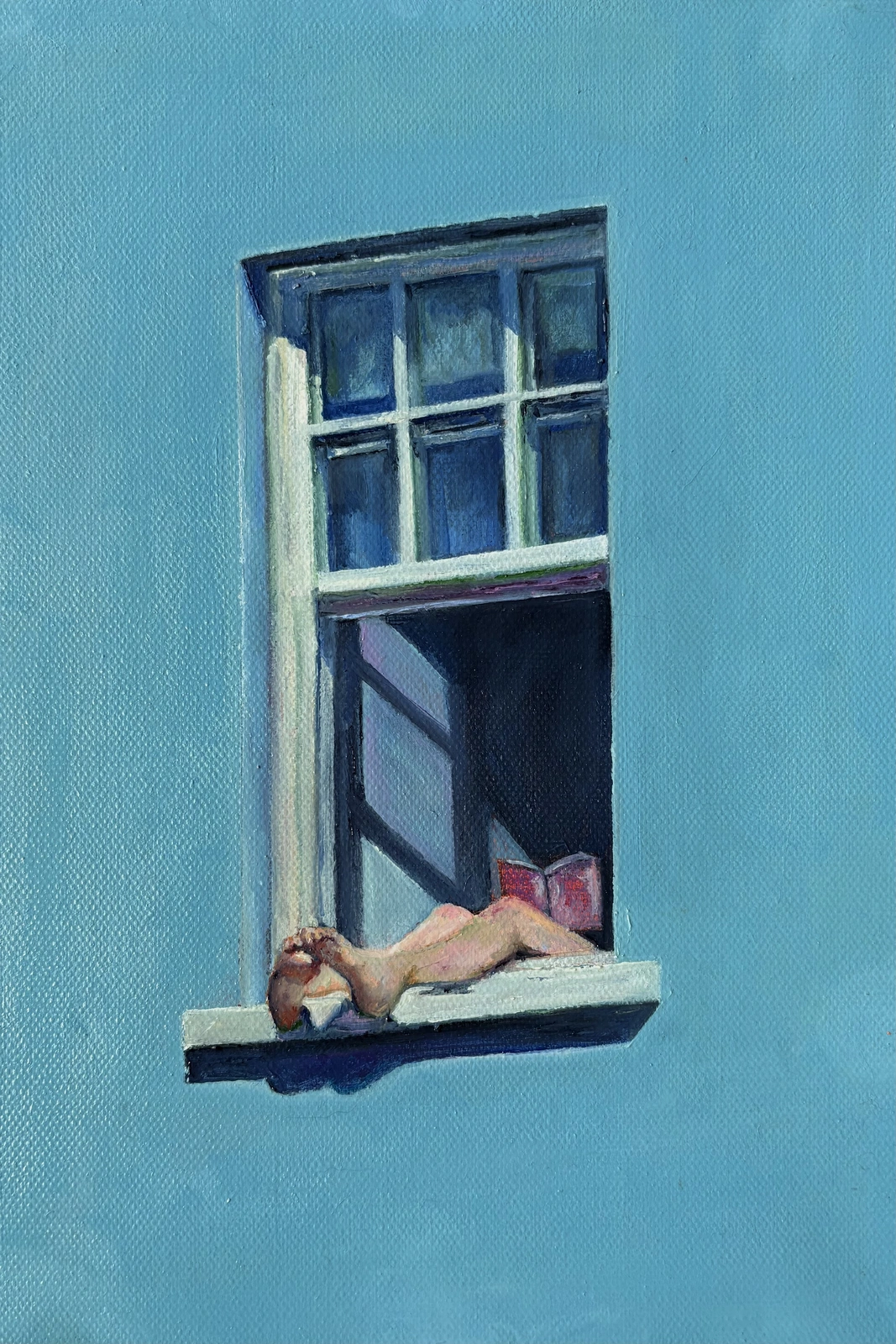Oljemålning Season of open windows av Anastasiya Kostyuk