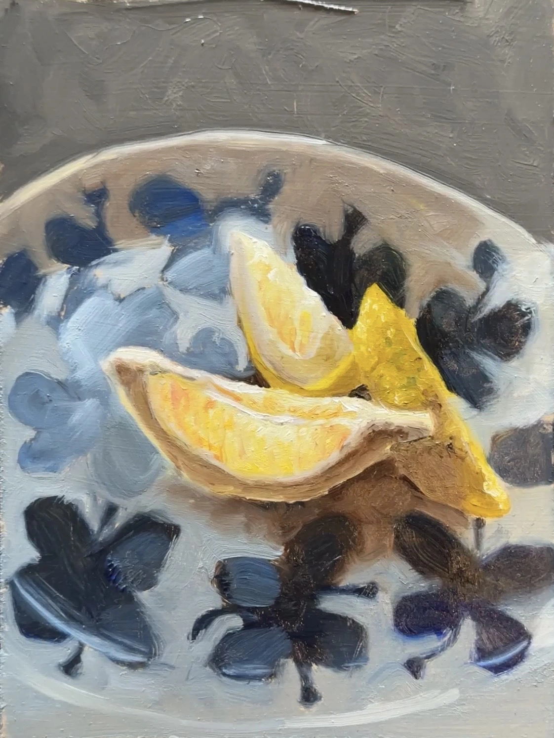 Oljemålning Mon amie citron av Thomas Ekdahl