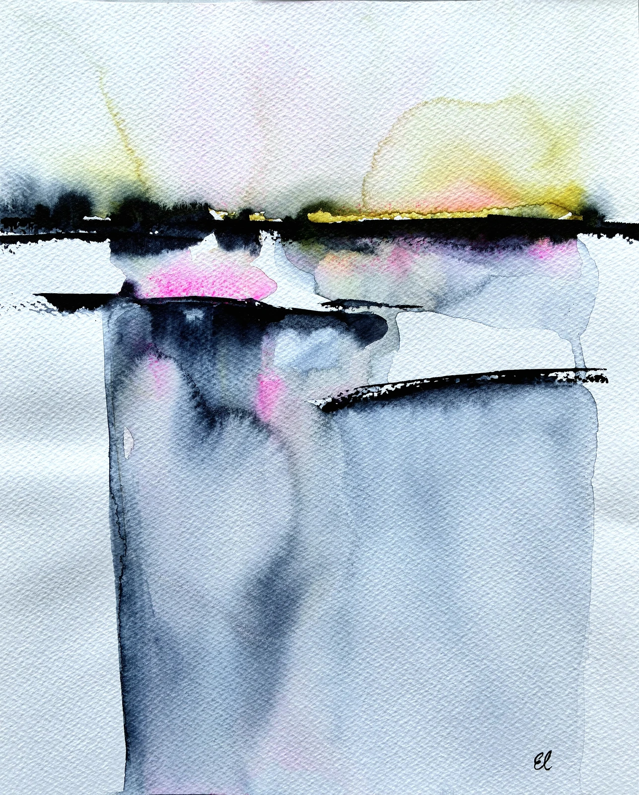 Akvarell Winter light av Eva Sofia Liljestrand