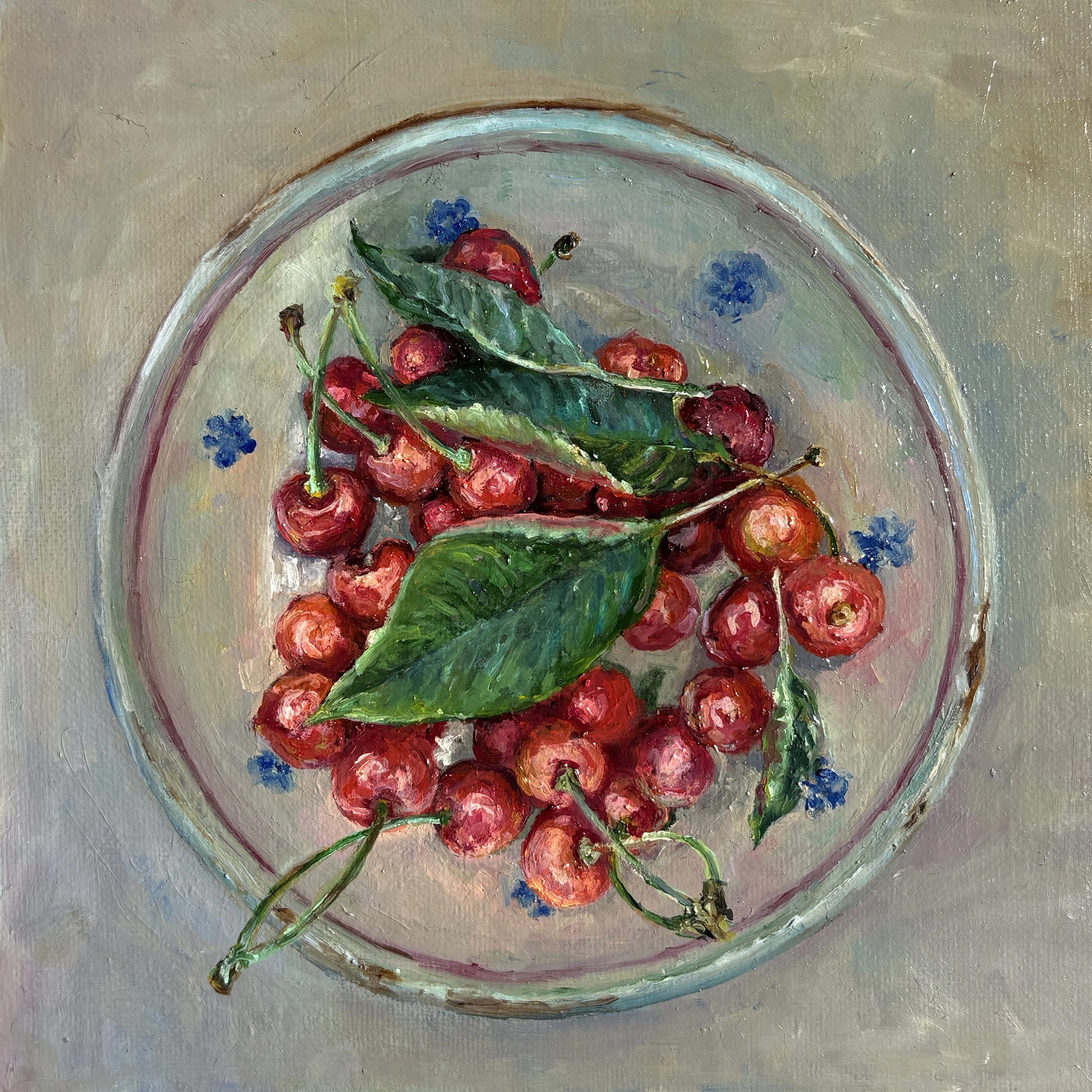 Oljemålning Cherry season av Anastasiya Kostyuk