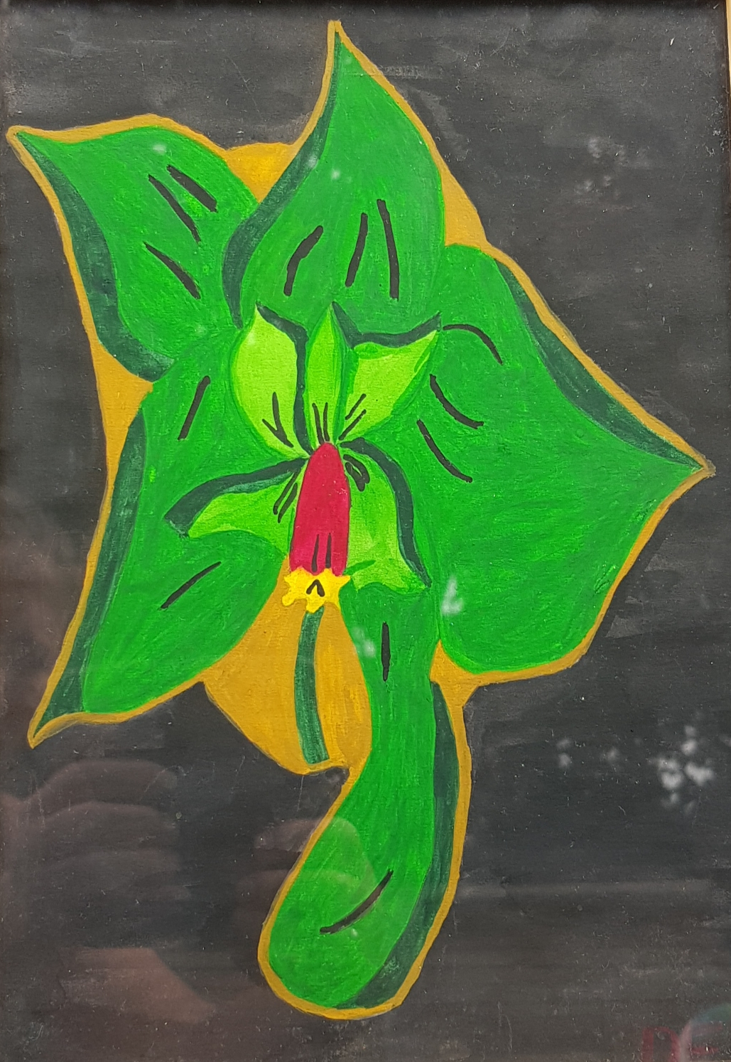 Akvarell The Flower av Veronica Domachowska