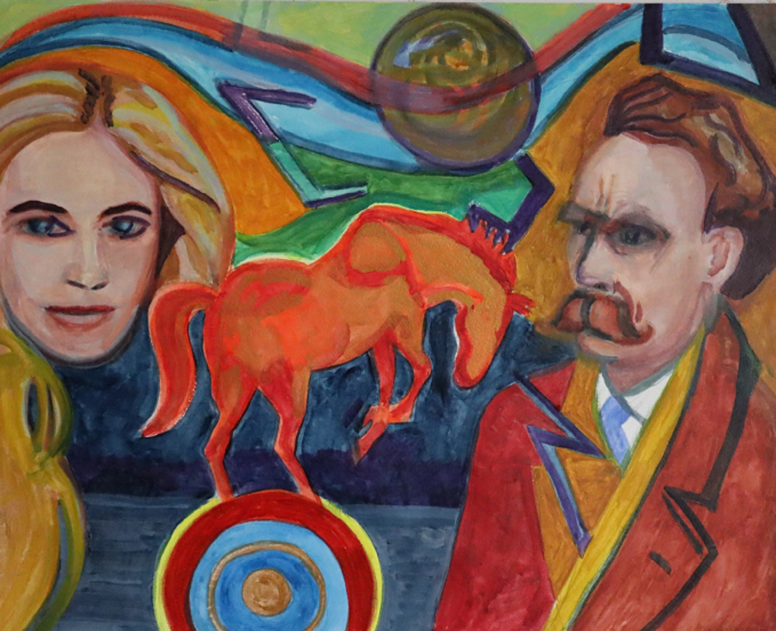 132 ) Lady Phoebe and Friedrich Nietzsche in Mongibello av Victor Finnigan