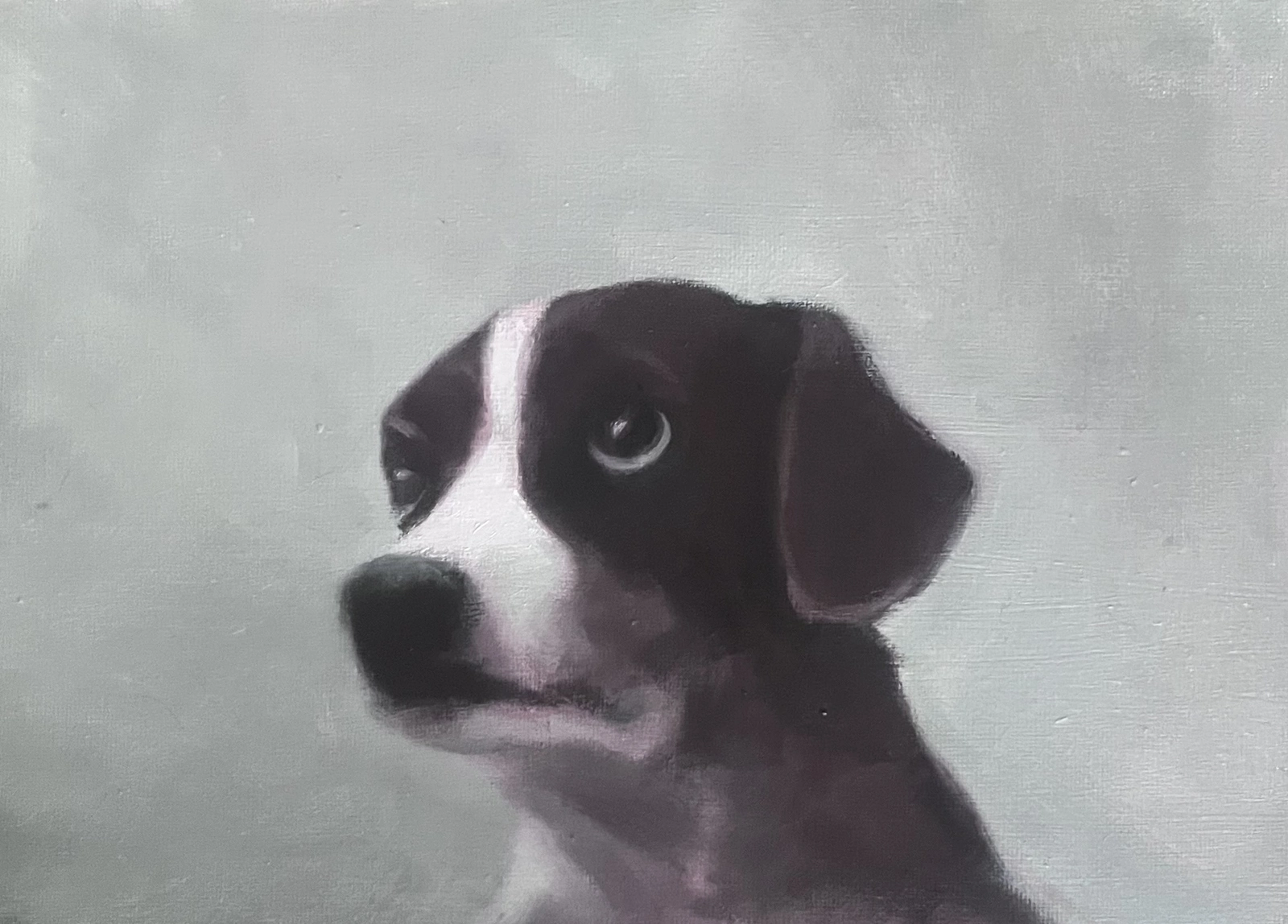 Oljemålning Memedog 2 av Marie-Louise Cajback