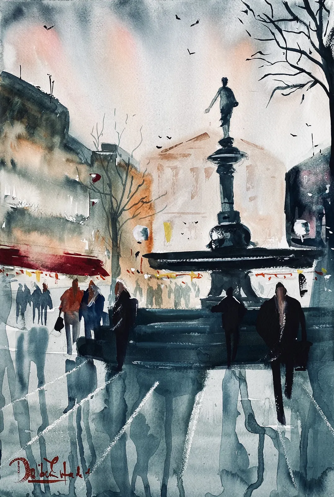 Akvarell Johanna, Göteborg av Emin Fine Art