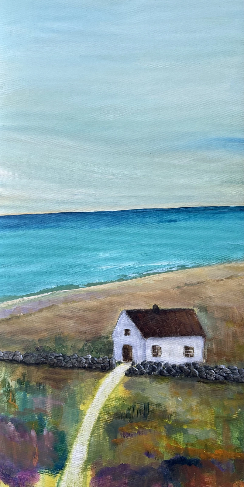 Akrylmålning Gotland 4 - Havet av Helena Berggren