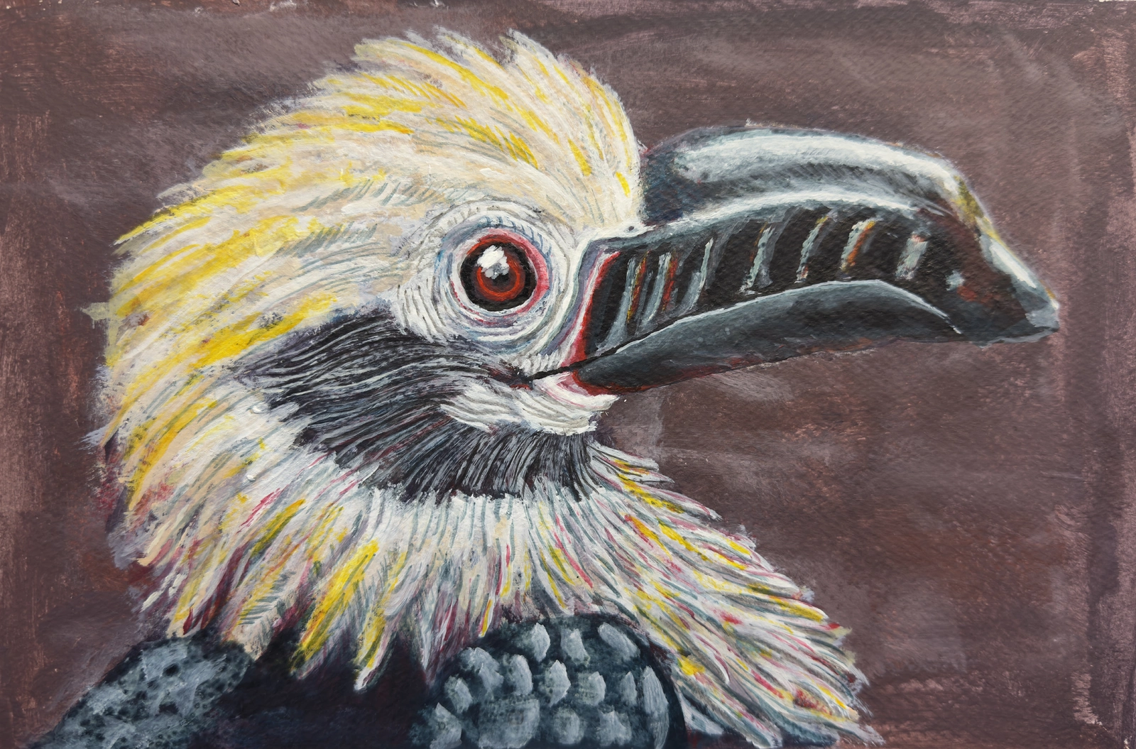 Akrylmålning Creature Study 07 (Bird 02) av Jesper Paulson