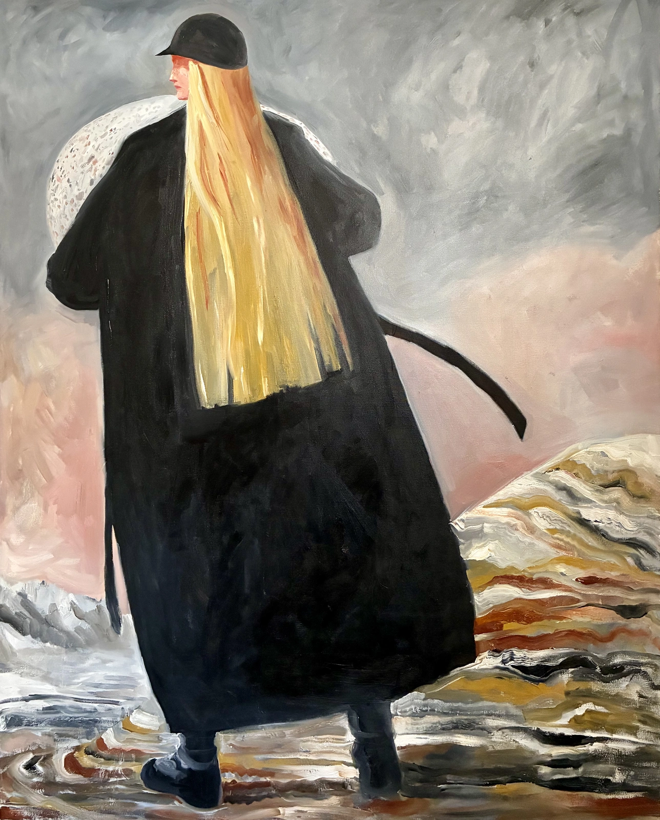 Oljemålning Janitor of Autonomy av Josefin Gustafsson