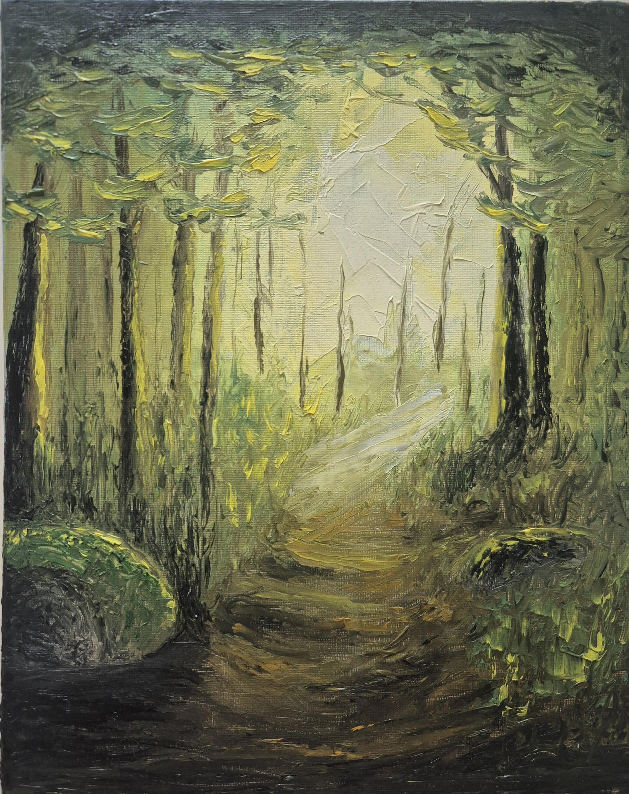 Oljemålning Path of light av Jimmy Karlsson
